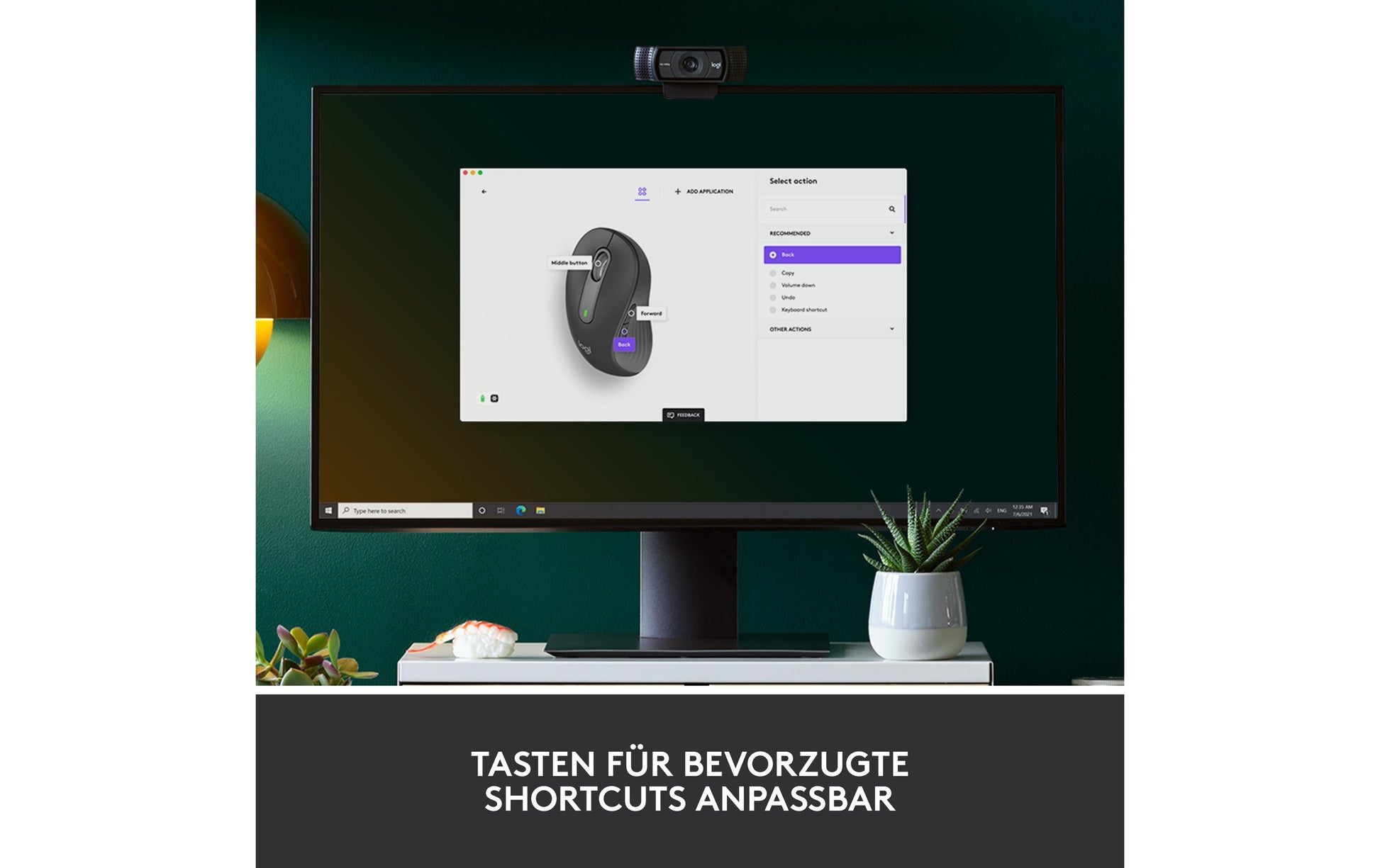 Logitech M650 L Maus – kabellos, für Linkshänder, Graphit