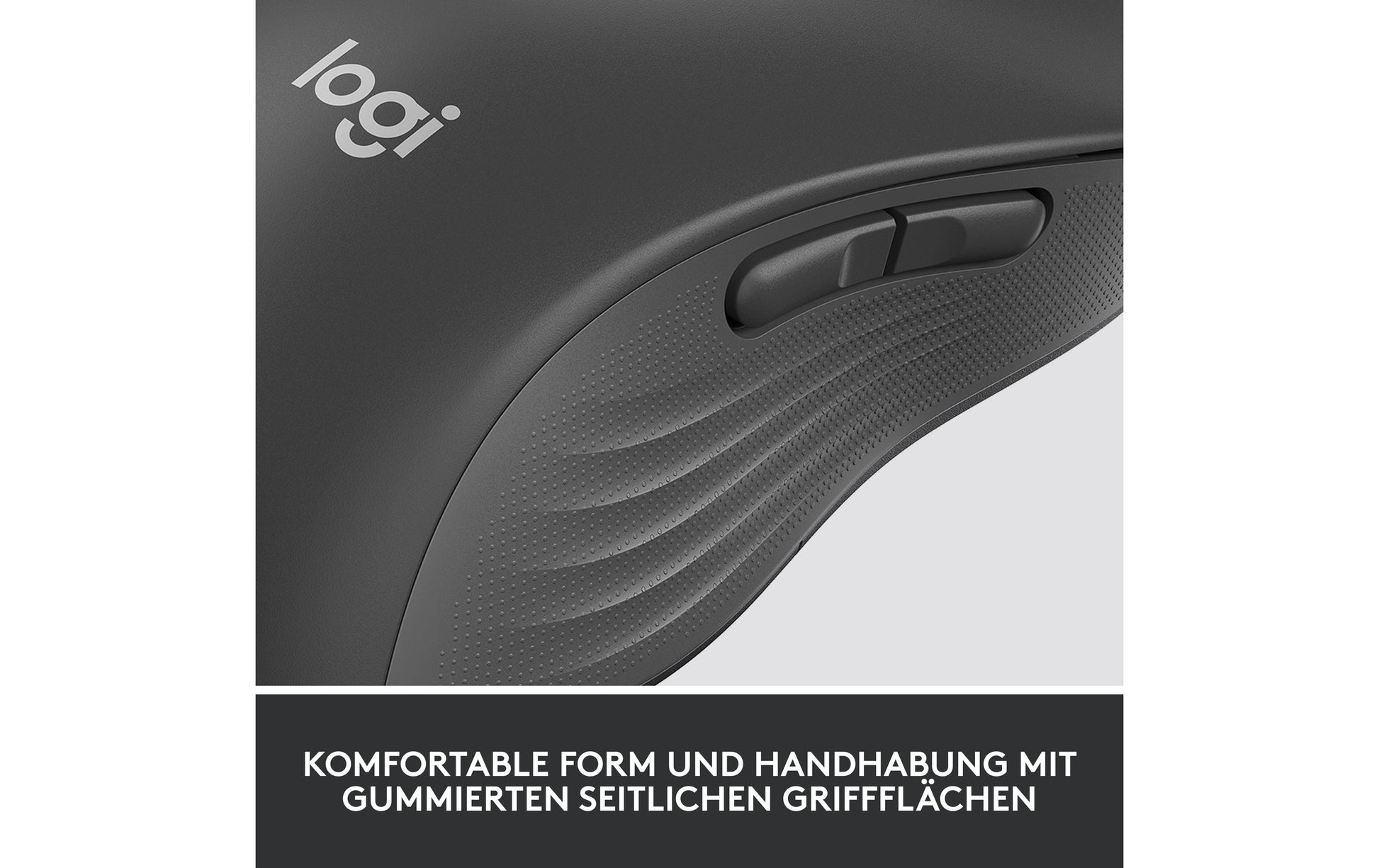 Logitech M650 L Maus – kabellos, für Linkshänder, Graphit