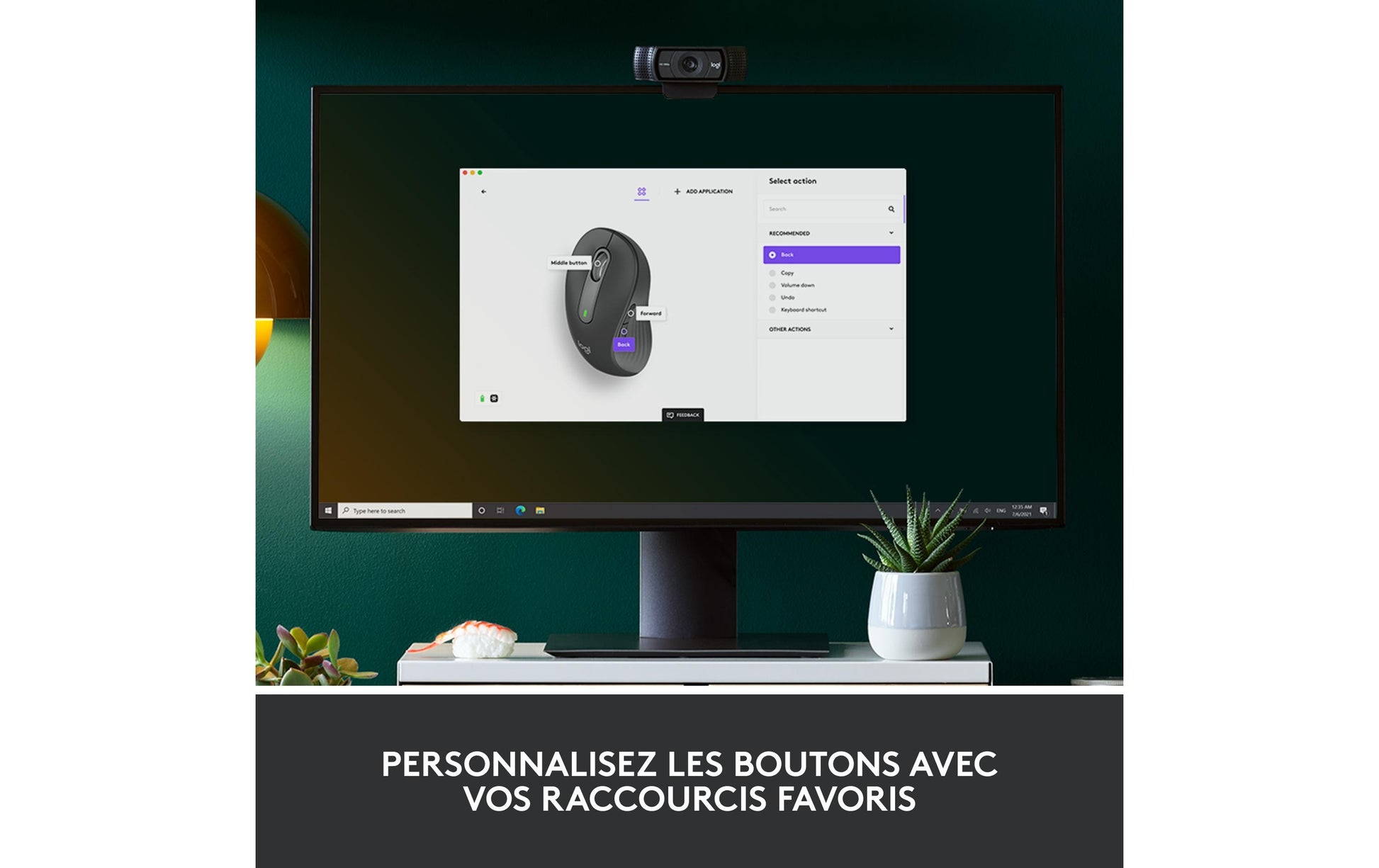 Logitech M650 L Maus – kabellos, für Linkshänder, Graphit