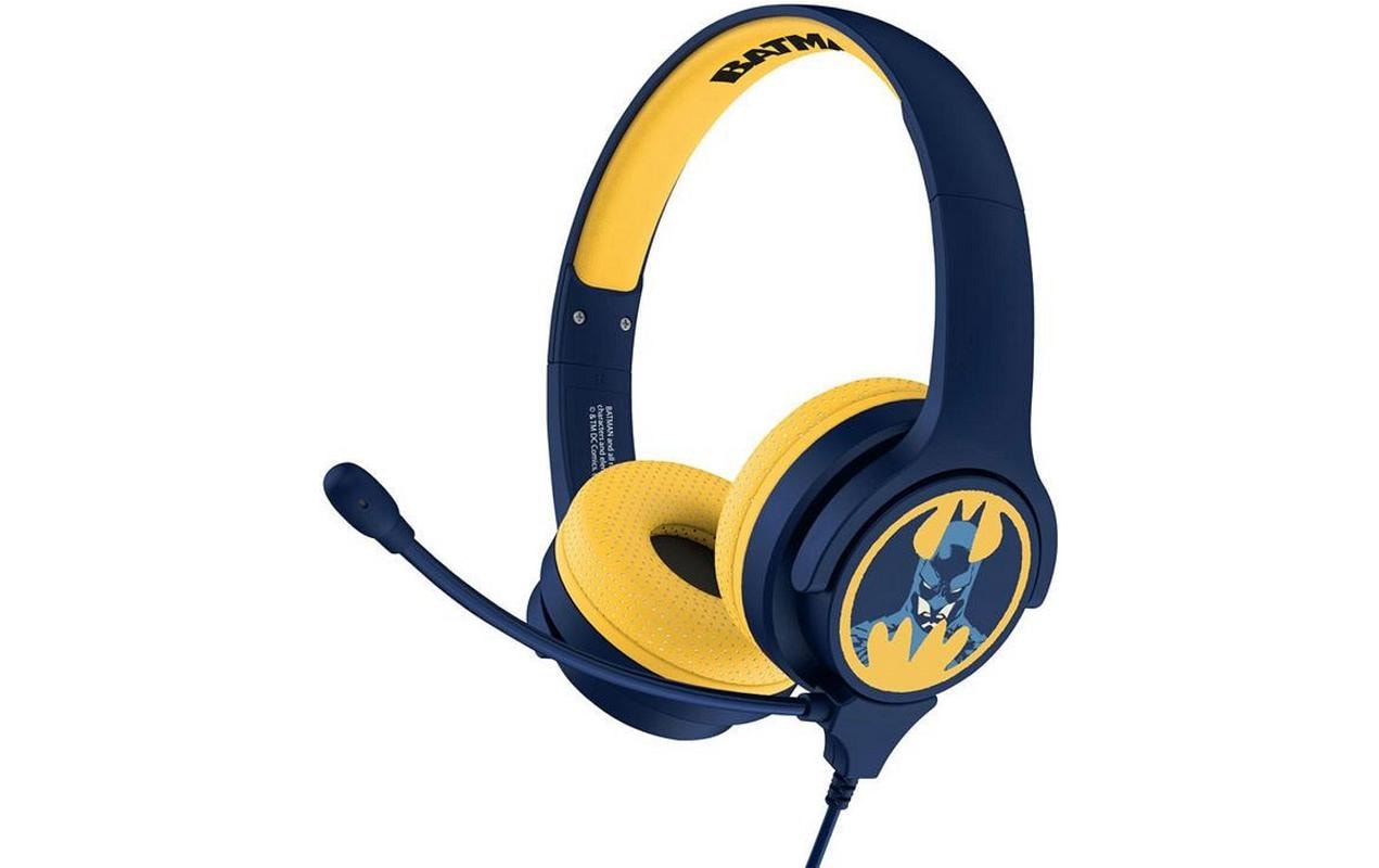 OTL Technologies OTL Batman Study – Gaming-Headset (On-Ear) – 3,5 mm, geschlossen, abnehmbares Boom-Mikrofon – blau