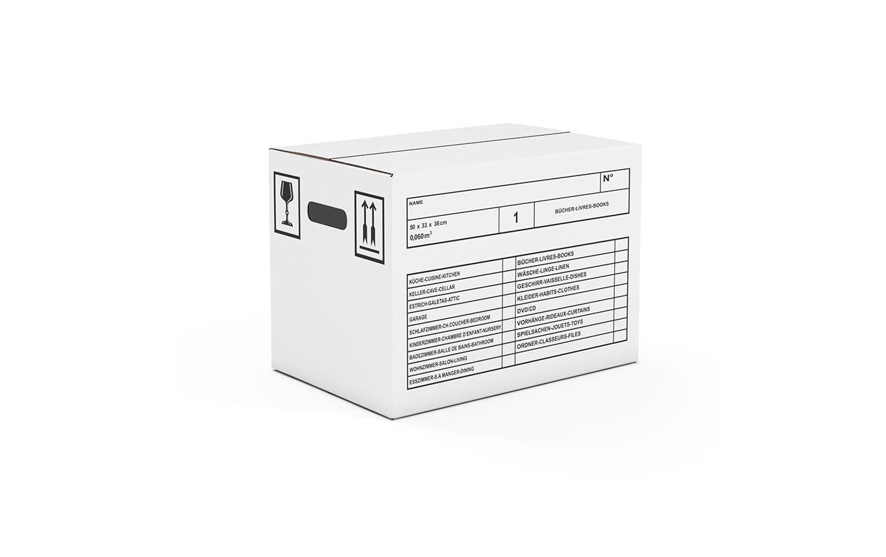 Versandkarton – 500 × 330 × 360 mm, 2-wellig, braun – 10 Stk.