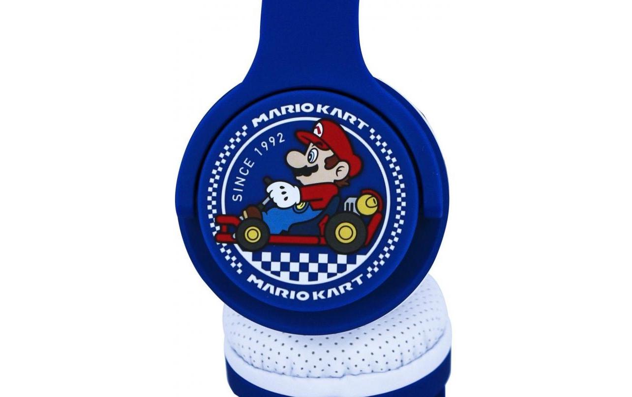 OTL Technologies Mariokart Study Kinderkopfhörer – On-Ear, Stereo, Kabel, 3,5 mm Klinke, Blau/Weiss