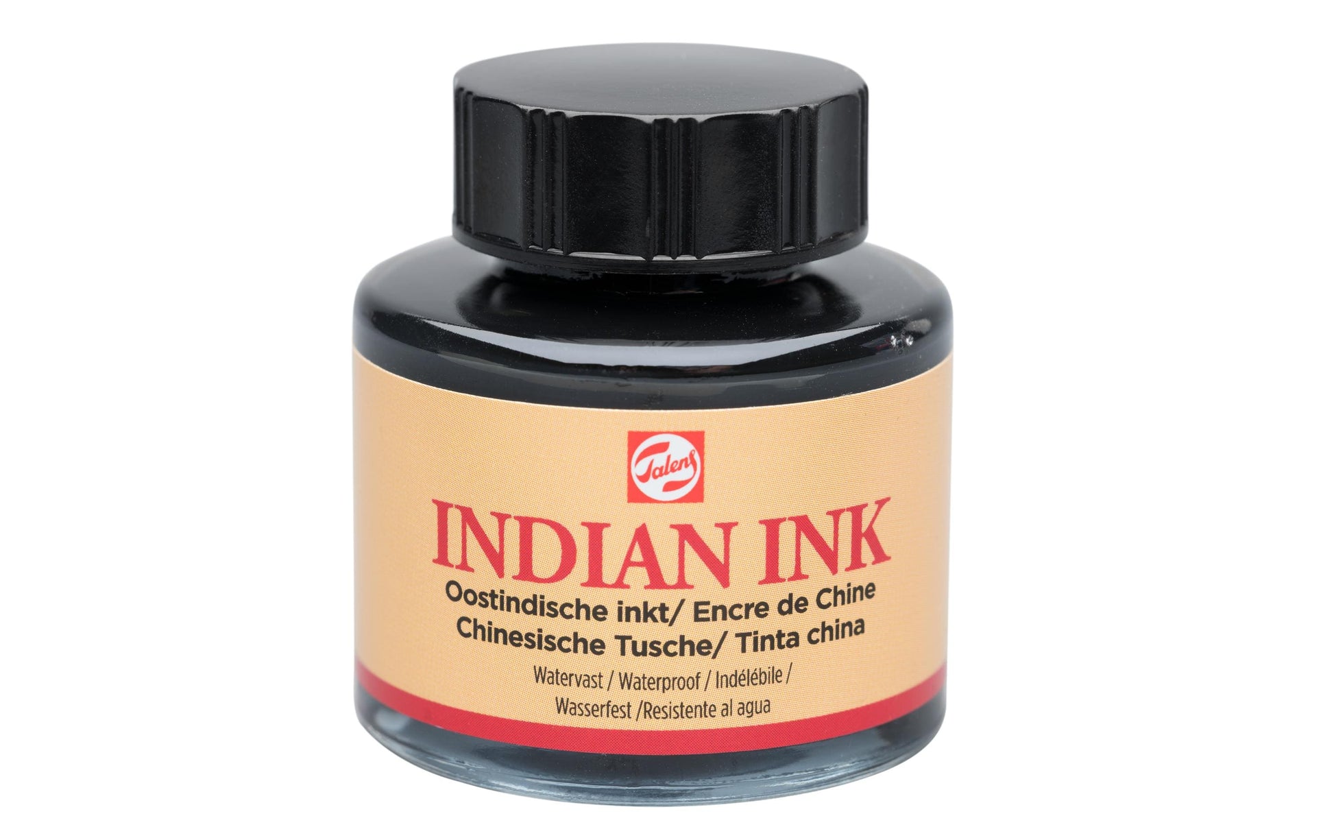 Talens Tusche – schwarz, 30 ml, für Reissfeder, Zeichenfeder & Pinsel