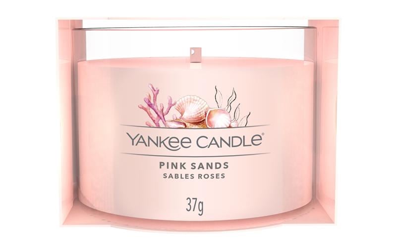 Yankee Candle Pink Sands – Duftkerze, Votivkerze im Glas