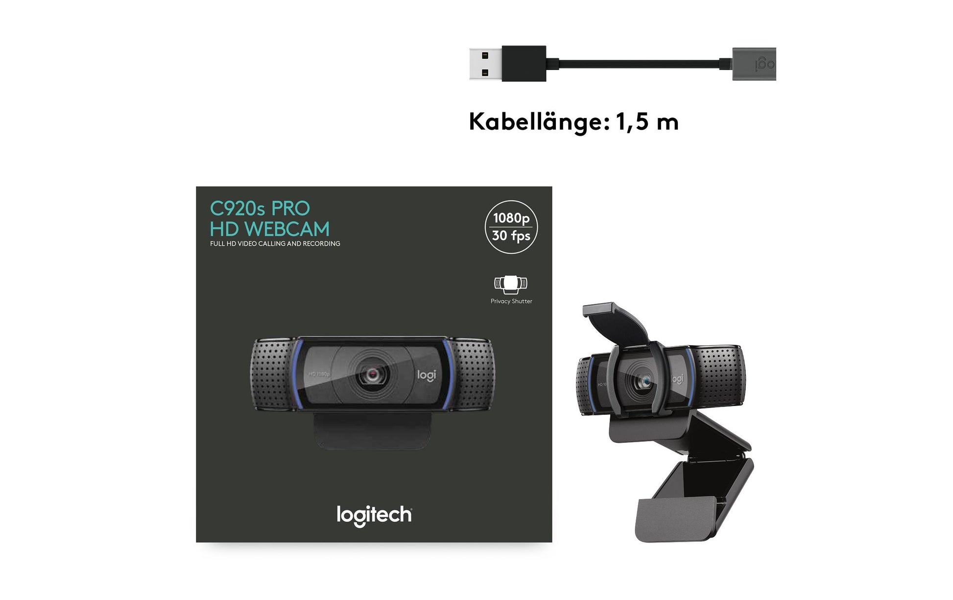 Logitech C920S Pro – Webcam
