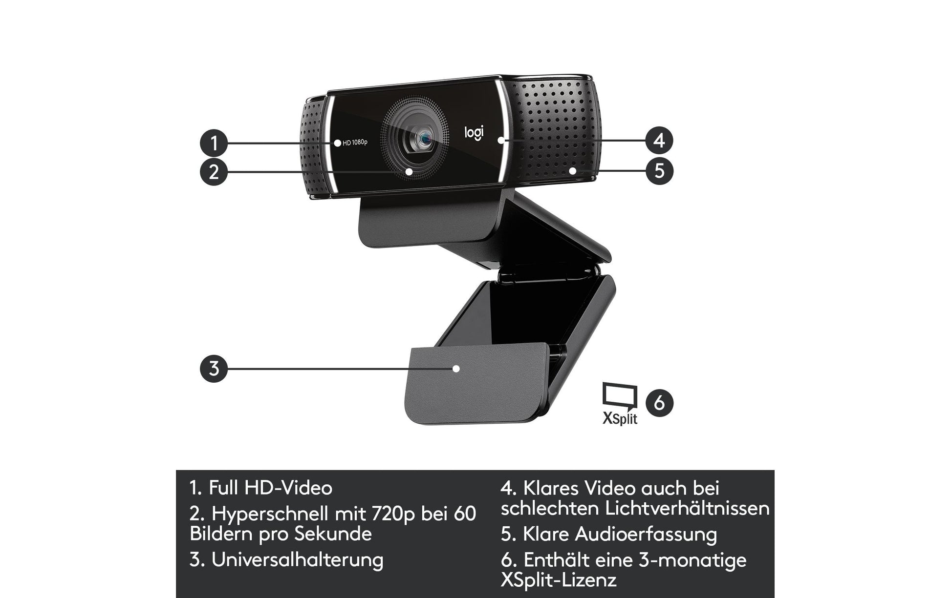 Logitech C922 Pro Stream – Webcam – USB
