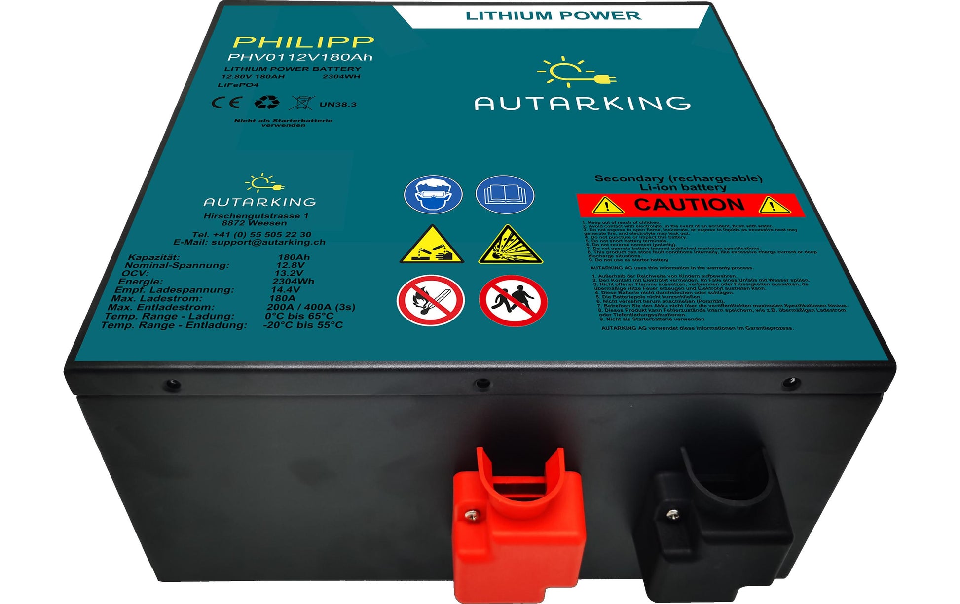 Autarking Philipp Li PHV0112V180AH – Akkumodul, 2304 Wh, LiFePO4