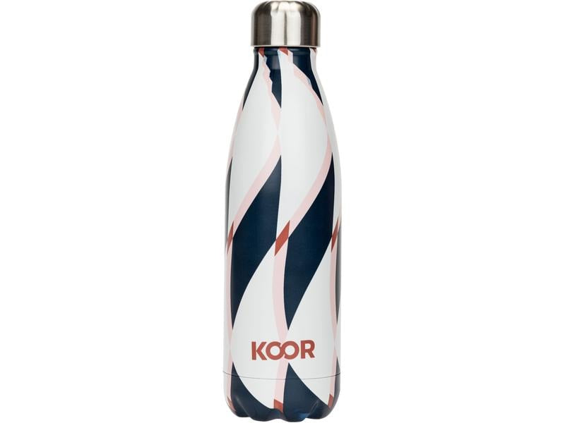 KOOR Isolierflasche 500 ml – Doppelwandig 12 h Heiss / 24 h Kalt, Edelstahl, Schraubdeckel