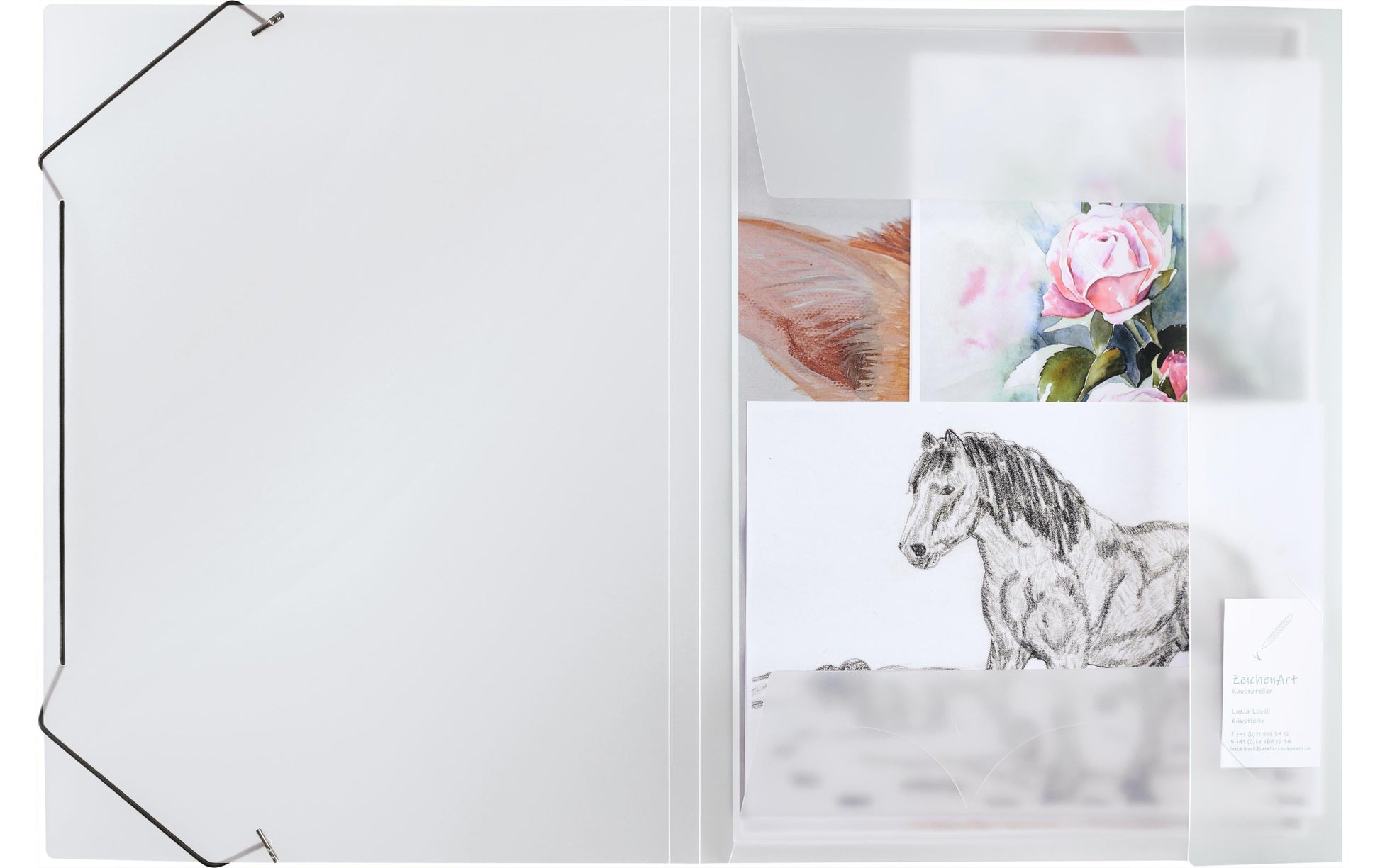 Kolma Sammelmappe für A3, Kunststoff, transparent, mit Gummizug