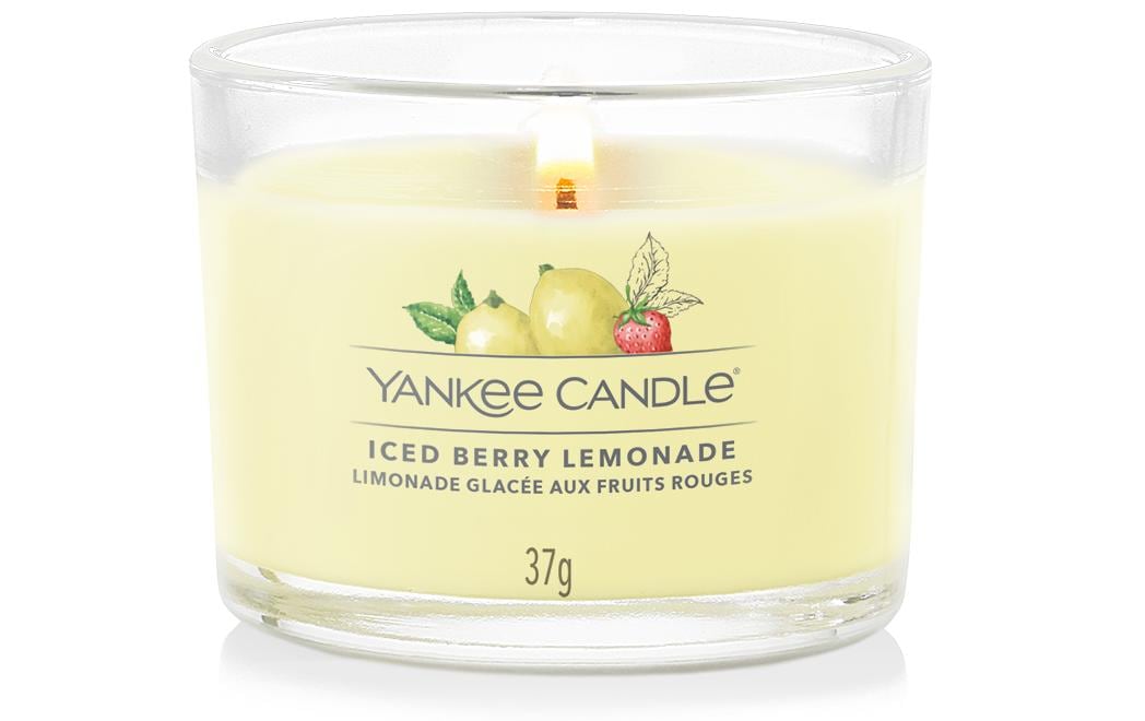 Yankee Candle Iced Berry Lemonade – Duftkerze, Votivkerze im Glas
