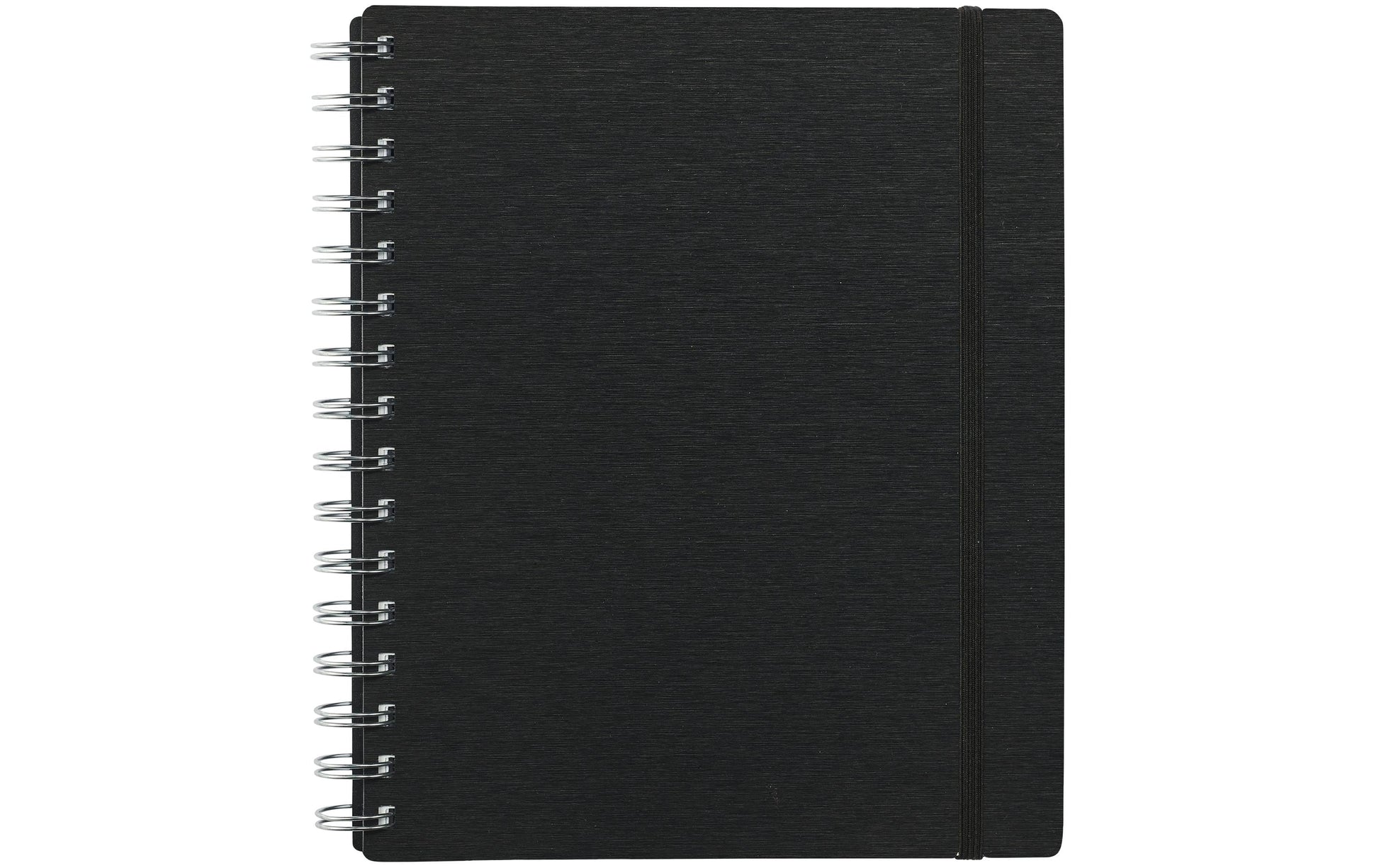Kolma Notizbuch A5, kariert, Spiralbindung, 200 Seiten, 2-fach gelocht, perforiert, 70 g/m² – schwarz