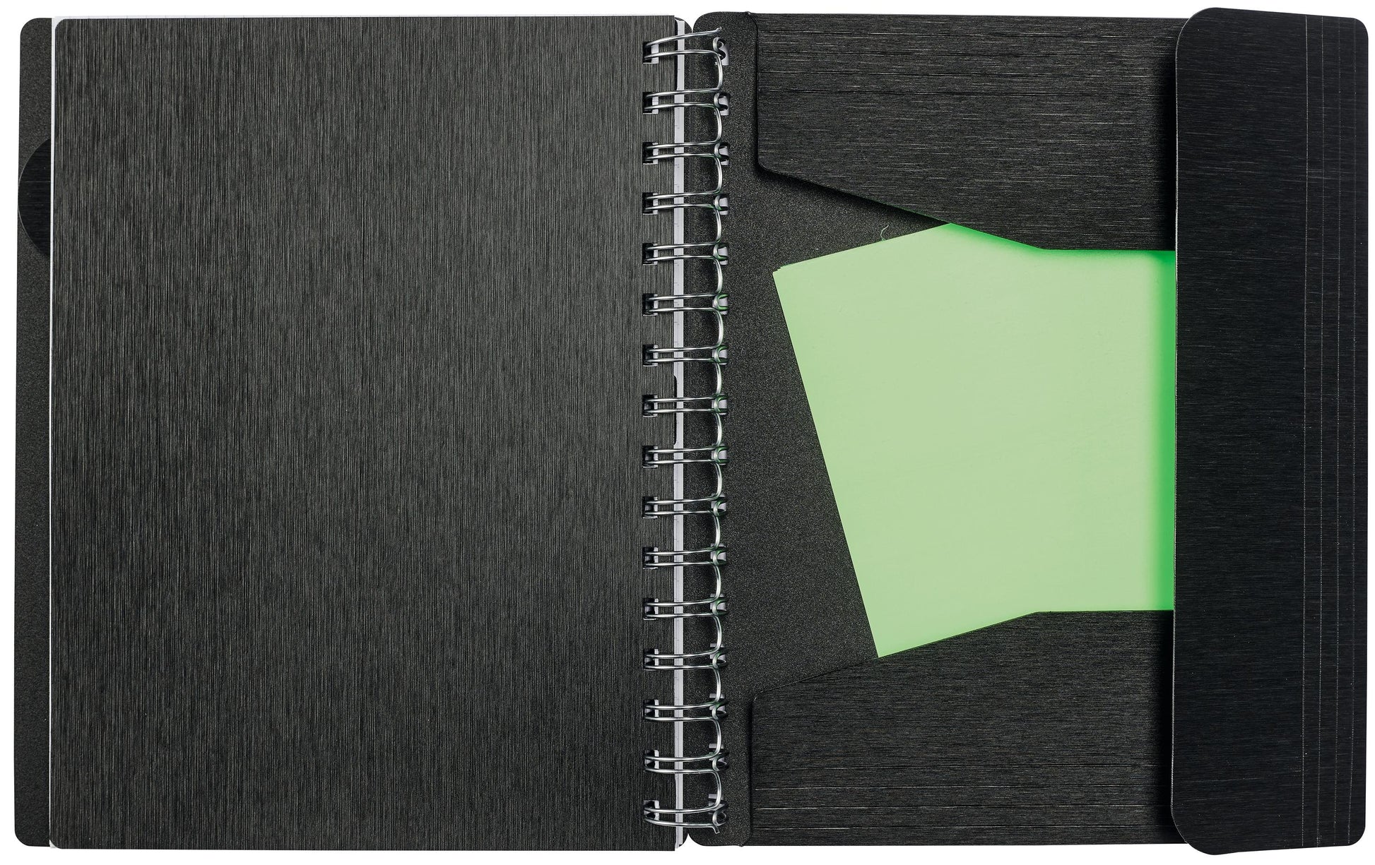 Kolma Notizbuch A5, kariert, Spiralbindung, 200 Seiten, 2-fach gelocht, perforiert, 70 g/m² – schwarz