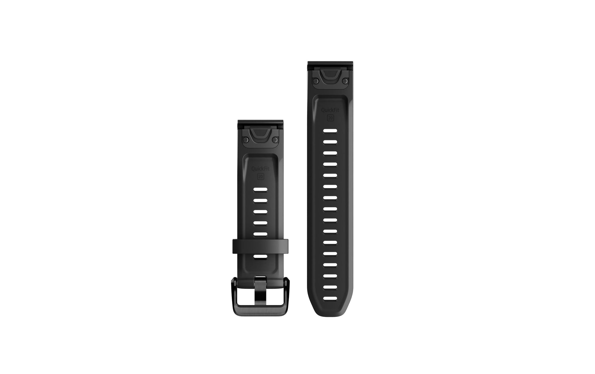 Garmin fenix 7S 20 mm QuickFit Armband – für Garmin fēnix 5S, fēnix 6S, fēnix 7S, Schwarz, Silikon