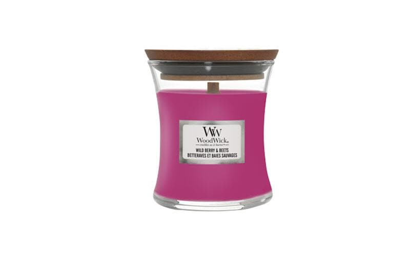 WoodWick Duftkerze – Erdbeere – Ø 7 × 8,3 cm