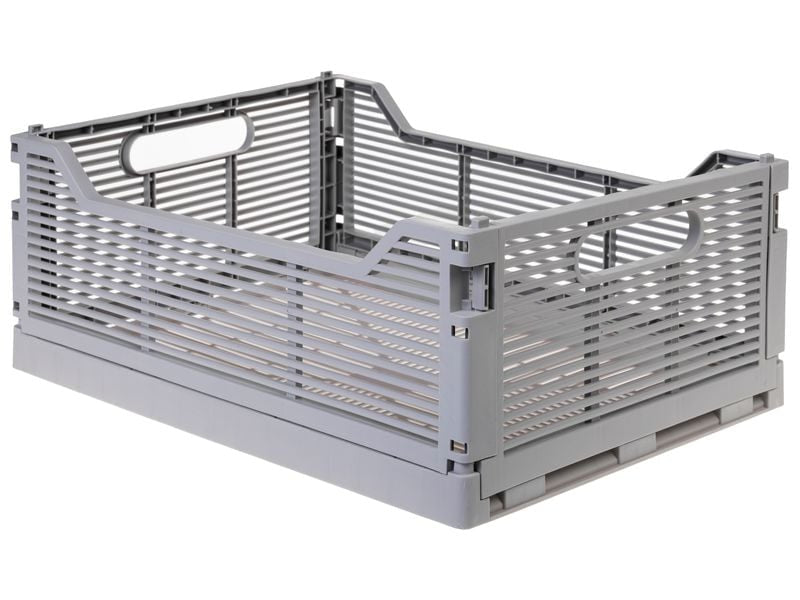 COCON Aufbewahrungsbox 18,6 l – mit Griff – Polypropylen – grau – 400 × 300 × 155 mm