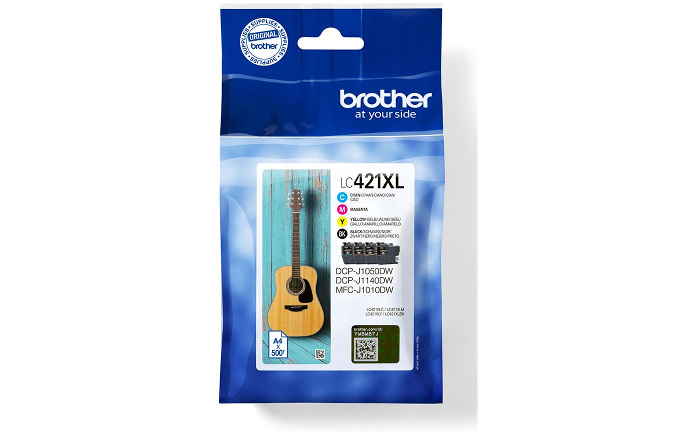 Brother LC421XLVAL Original – 4 Farben, 500 Seiten