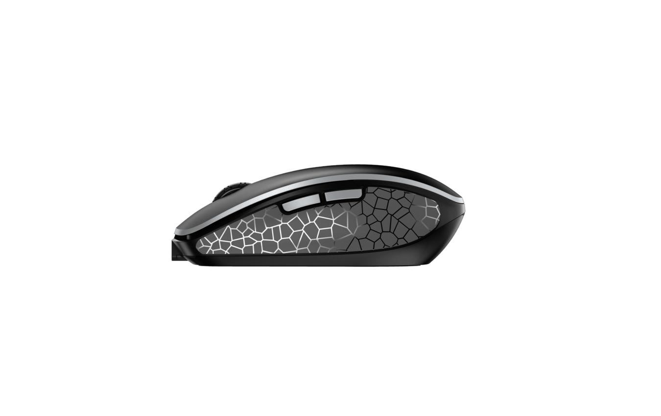 CHERRY MW 9100 Maus – kabellos, Bluetooth + 2,4 GHz, USB-A, 2'400 dpi, 6 Tasten, beidhändig, schwarz