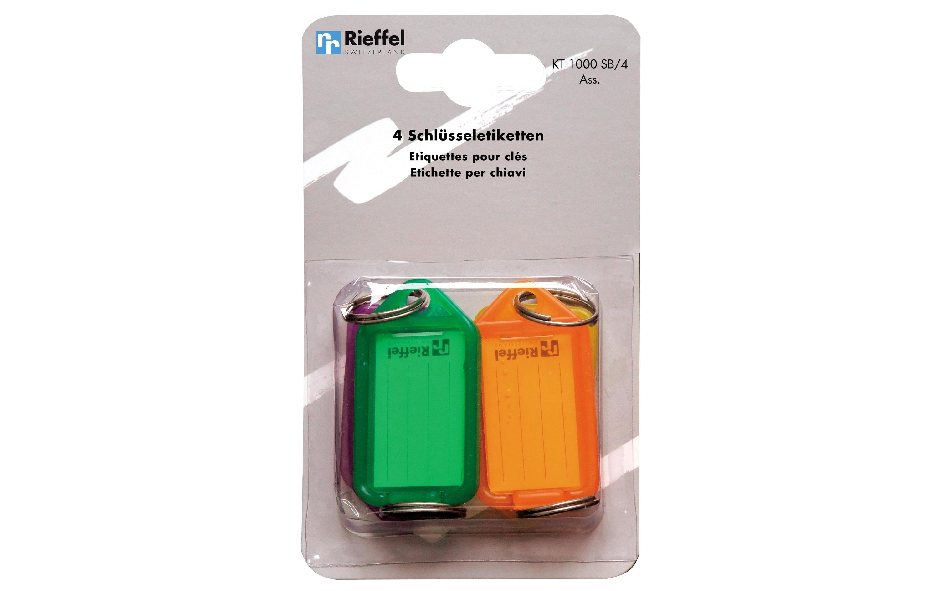 Robert rieffel Rieffel Schlüsselanhänger – Mehrfarbig, 3,8 × 2,2 mm, 4er-Pack