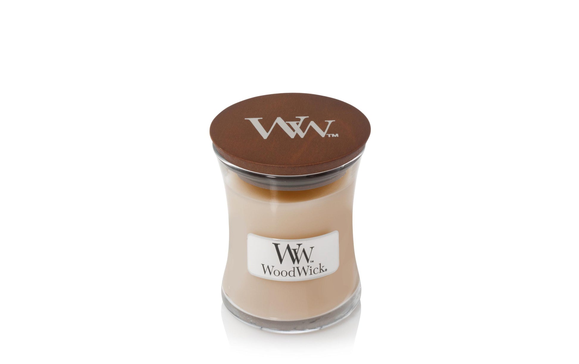 WoodWick Duftkerze – White Honey – Ø 7 × 8,3 cm