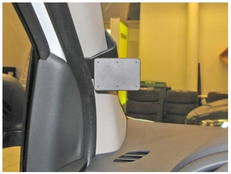 Brodit Auto-Halterung, passiv – für Dacia Dokker 14–15, Dacia Lodgy 14–15 – Schwarz, ABS-Kunststoff