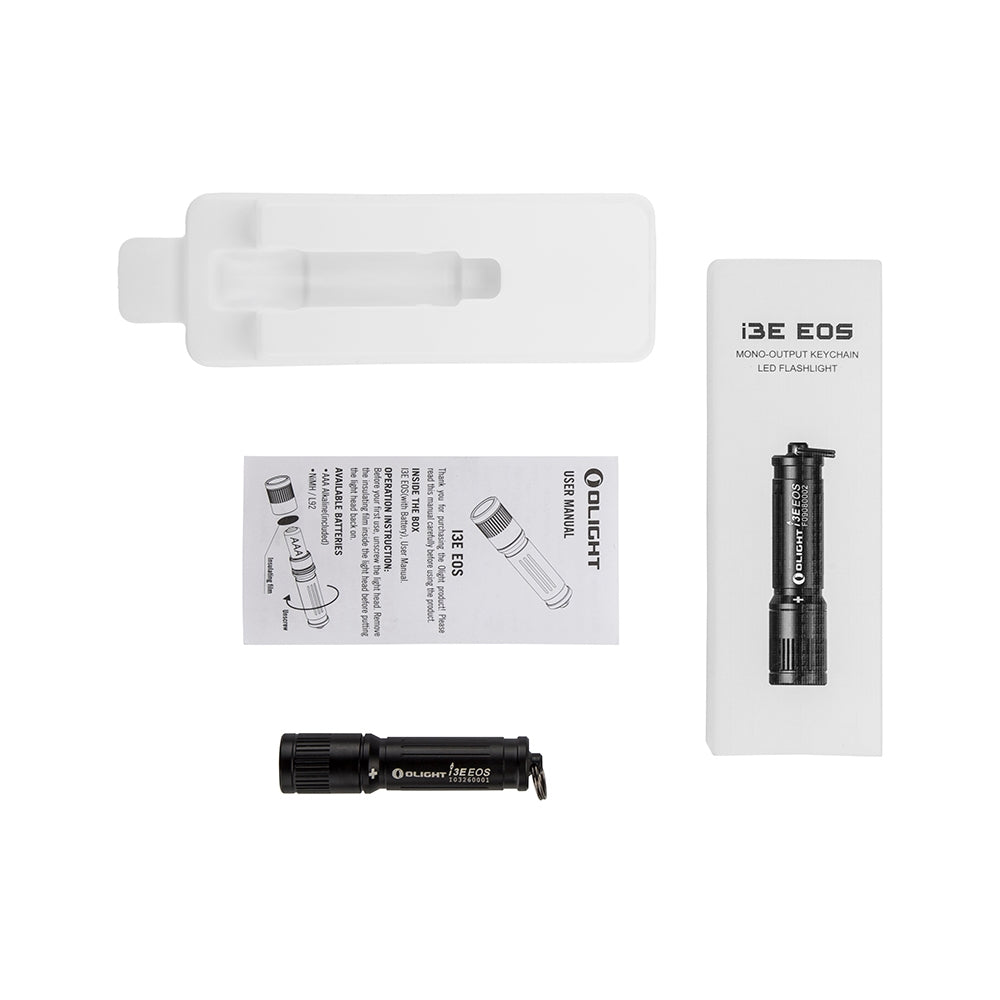 Olight Taschenlampe I3E – 90 lm, 44 m, IPX8, AAA Batterie – Schwarz