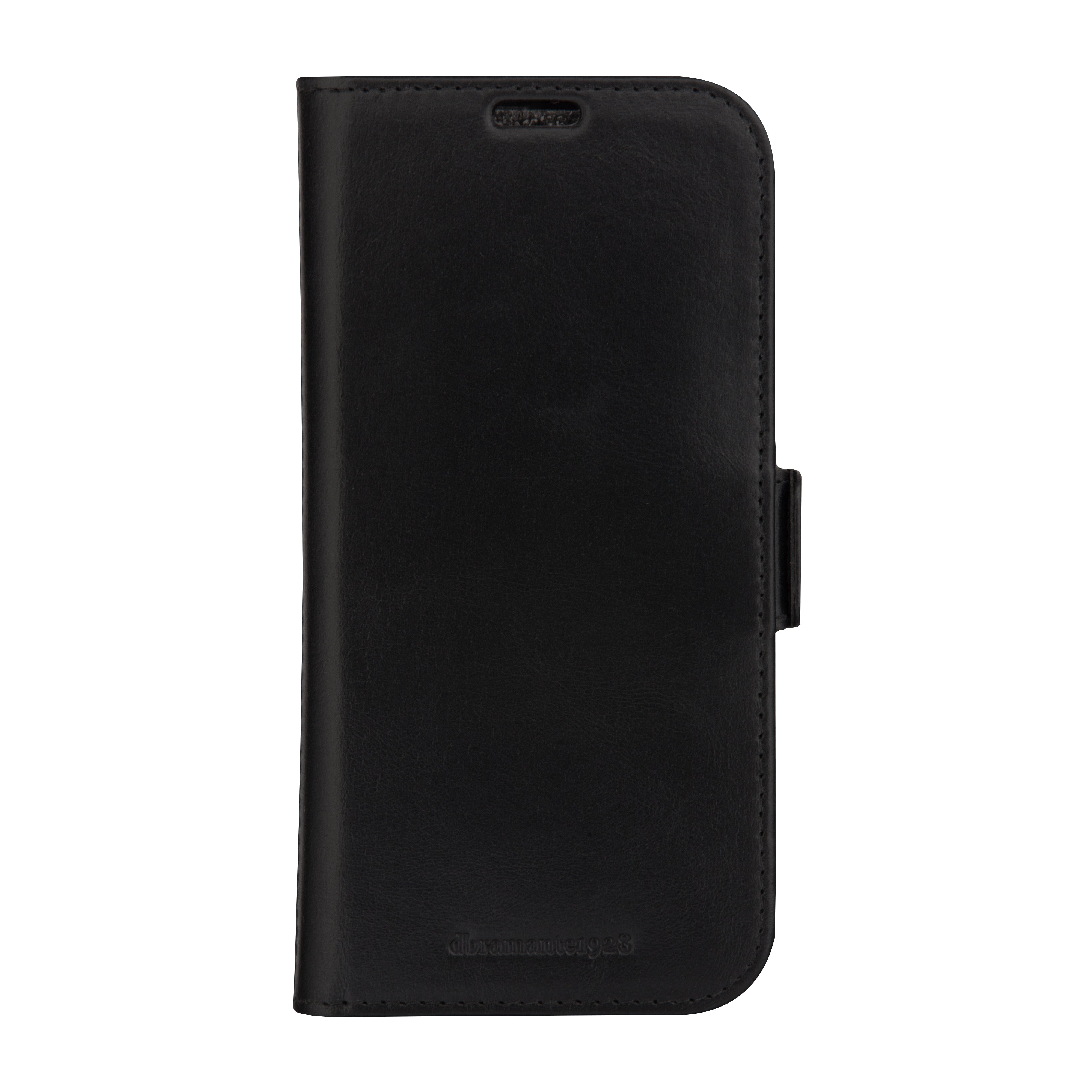 dbramante1928 Copenhagen Wallethülle – für Apple iPhone 15 Plus, mit Ständer, 3 Kartenfächer, Leder, schwarz