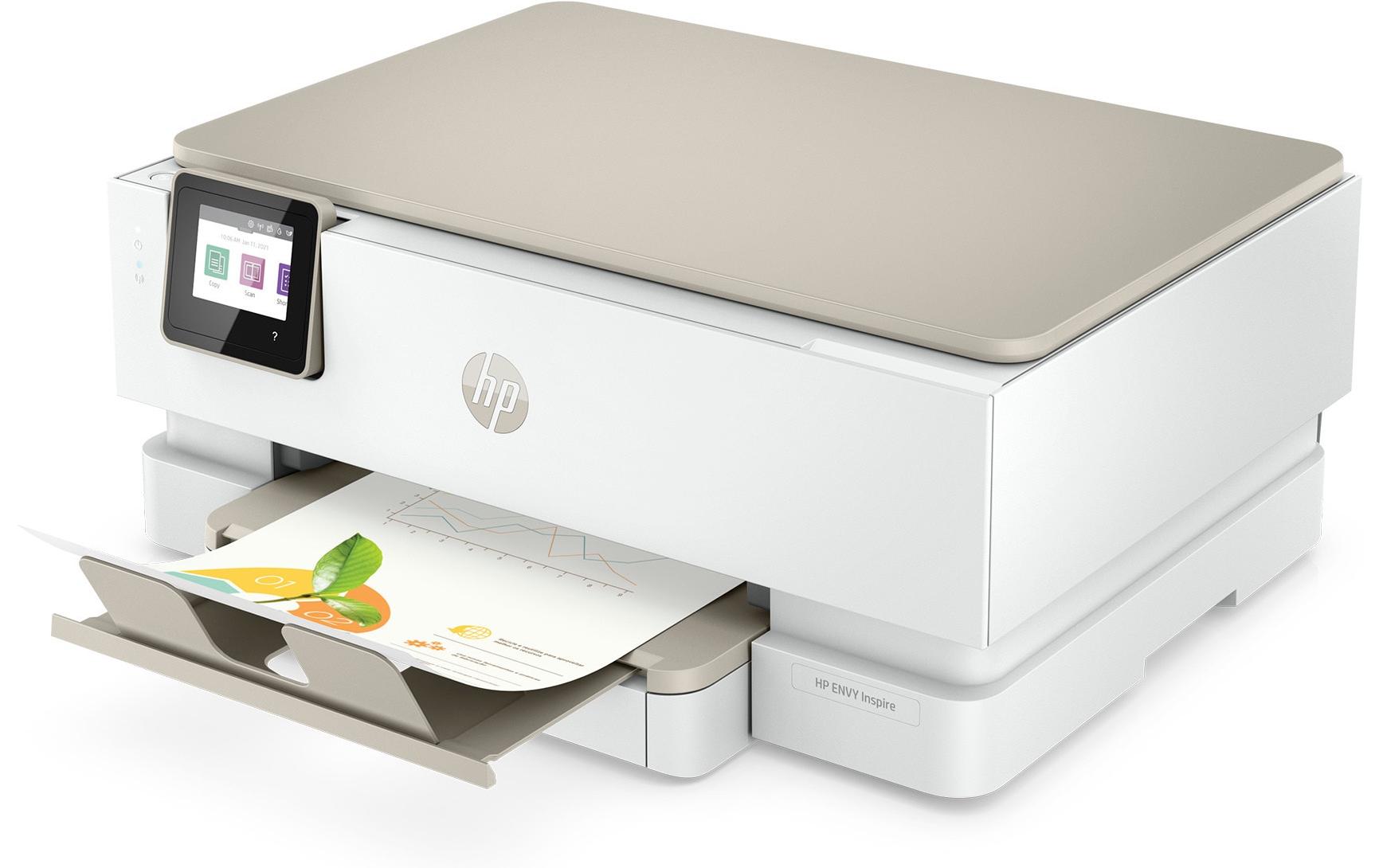 HP Envy Inspire 7220e – Farbiges Tintenstrahl-MFP A4, 3-in-1 – USB/WLAN – Duplex – 15 Seiten/Min. S/W, 10 Seiten/Min. Farbe