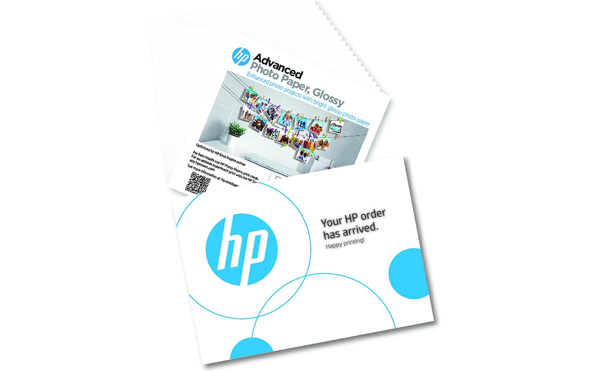 HP Advanced Fotopapier – glänzend, 127 × 127 mm, 20 Blatt