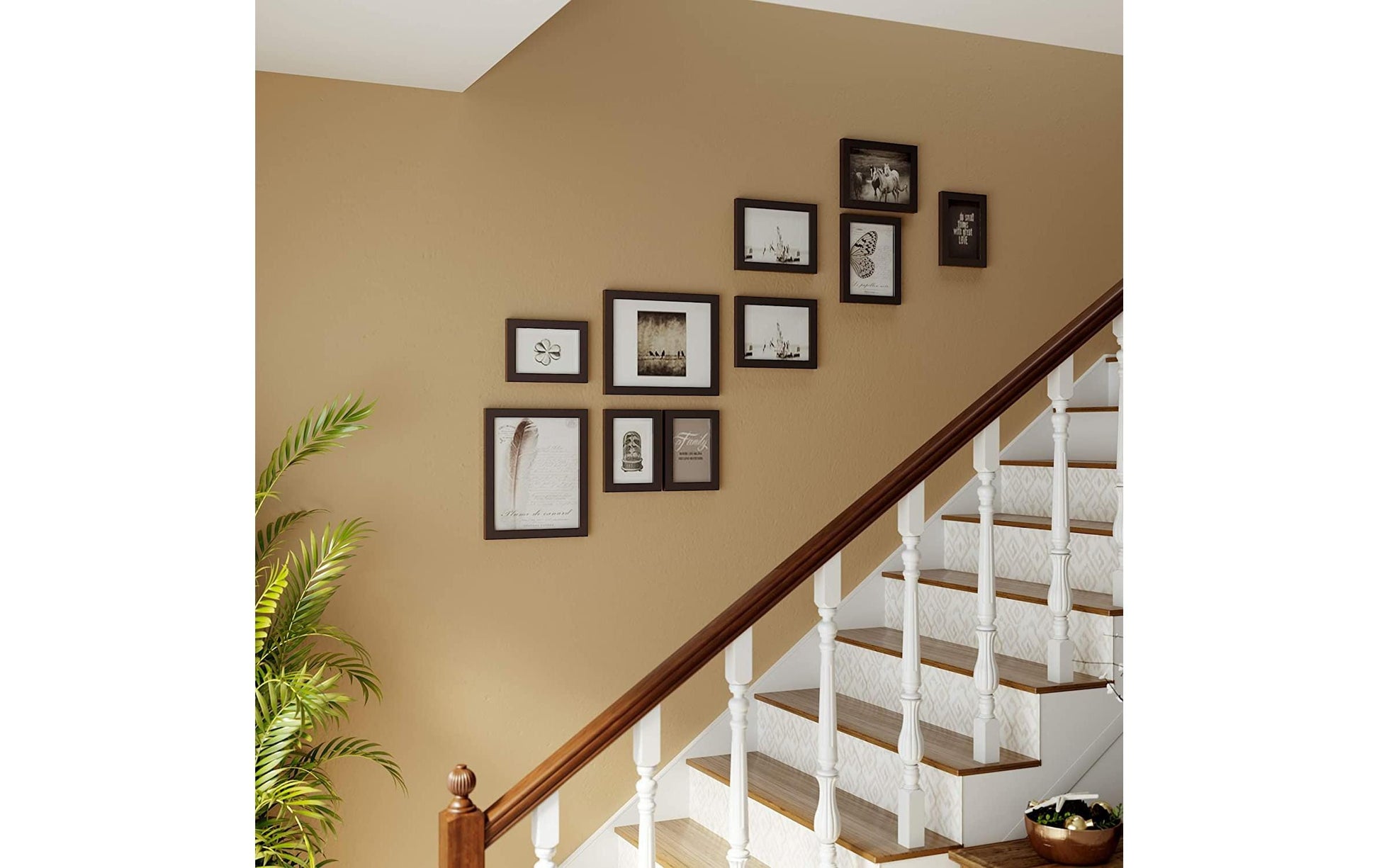 Songmics Bilderrahmen – für 20 × 25 cm – 10-teilig – MDF & Kunststoff, schwarz