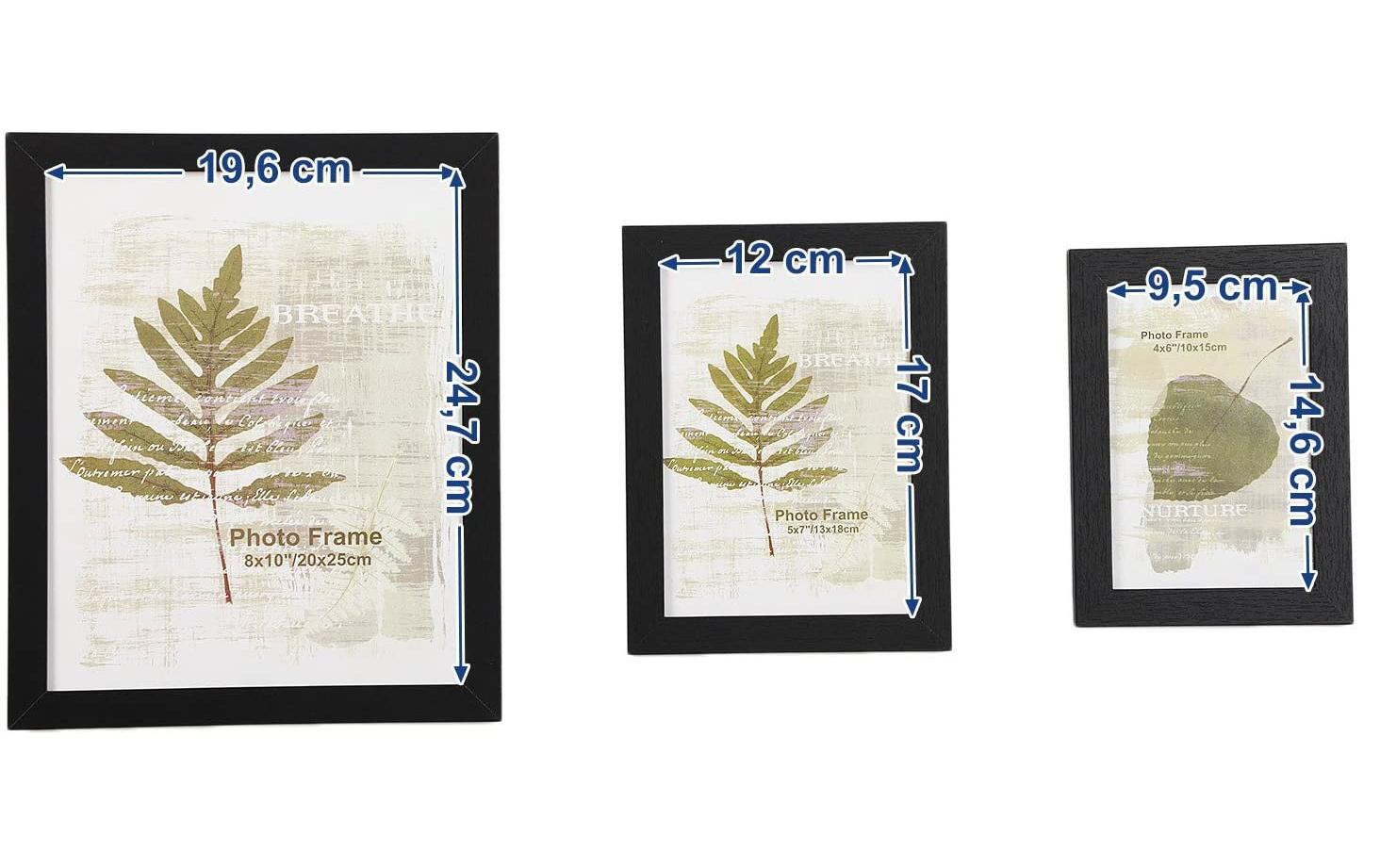 Songmics Bilderrahmen – für 20 × 25 cm – 10-teilig – MDF & Kunststoff, schwarz