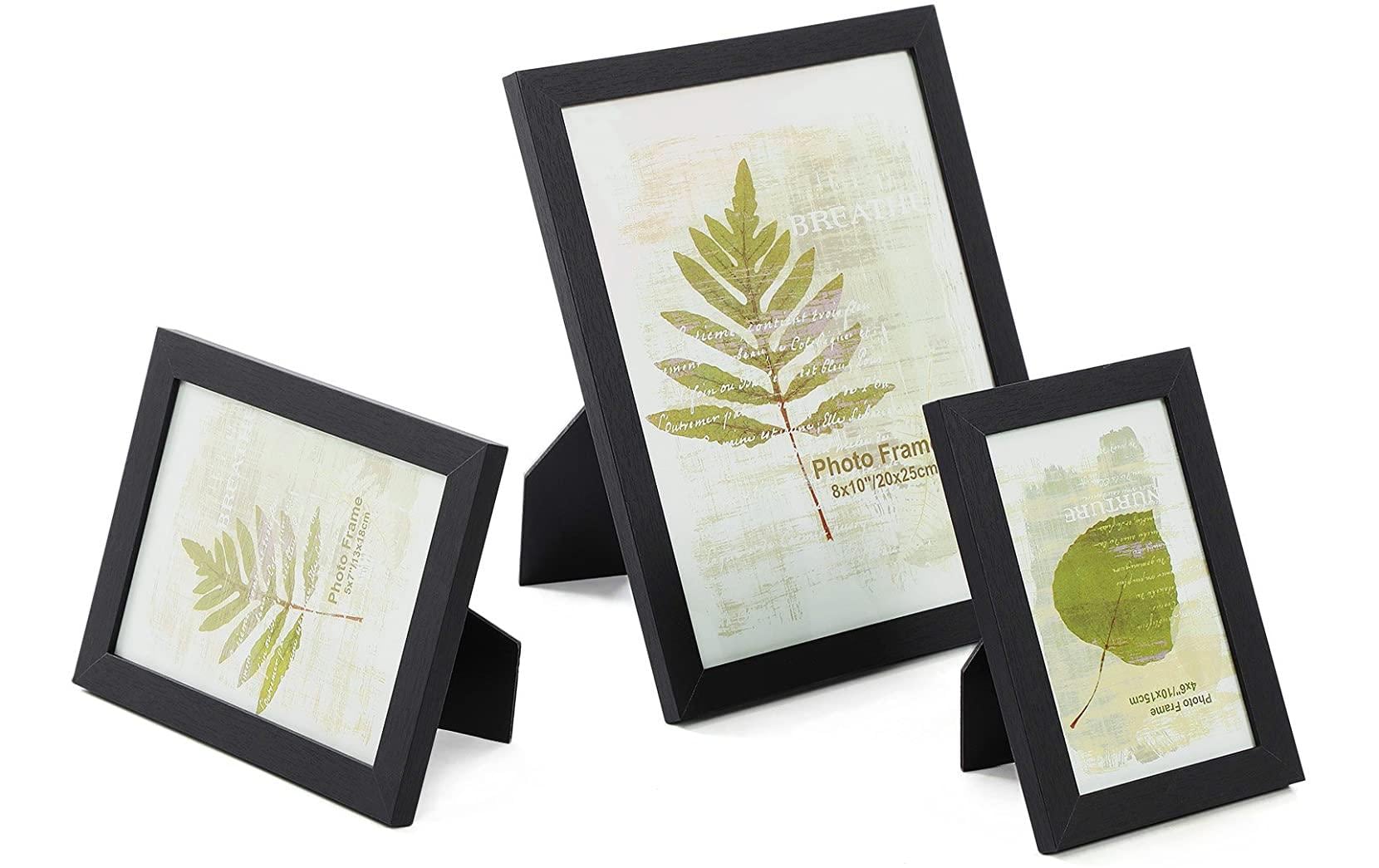 Songmics Bilderrahmen – für 20 × 25 cm – 10-teilig – MDF & Kunststoff, schwarz