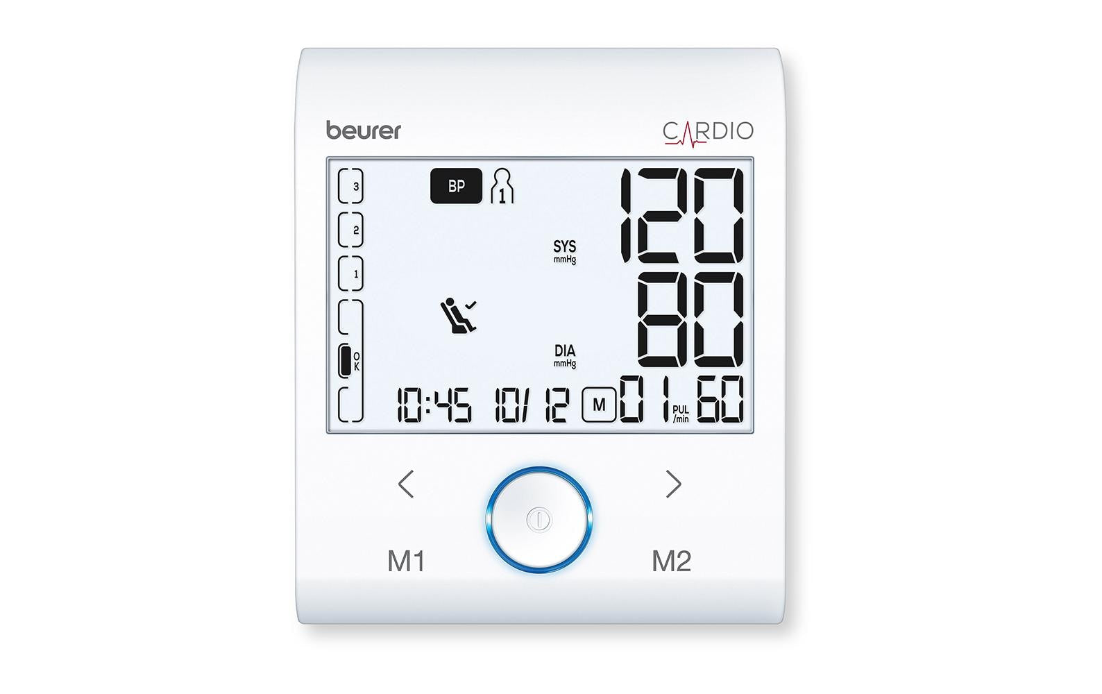 Beurer Blutdruck- / Pulsmessgerät BM96 – Oberarm – EKG, App-kompatibel, 22–42 cm