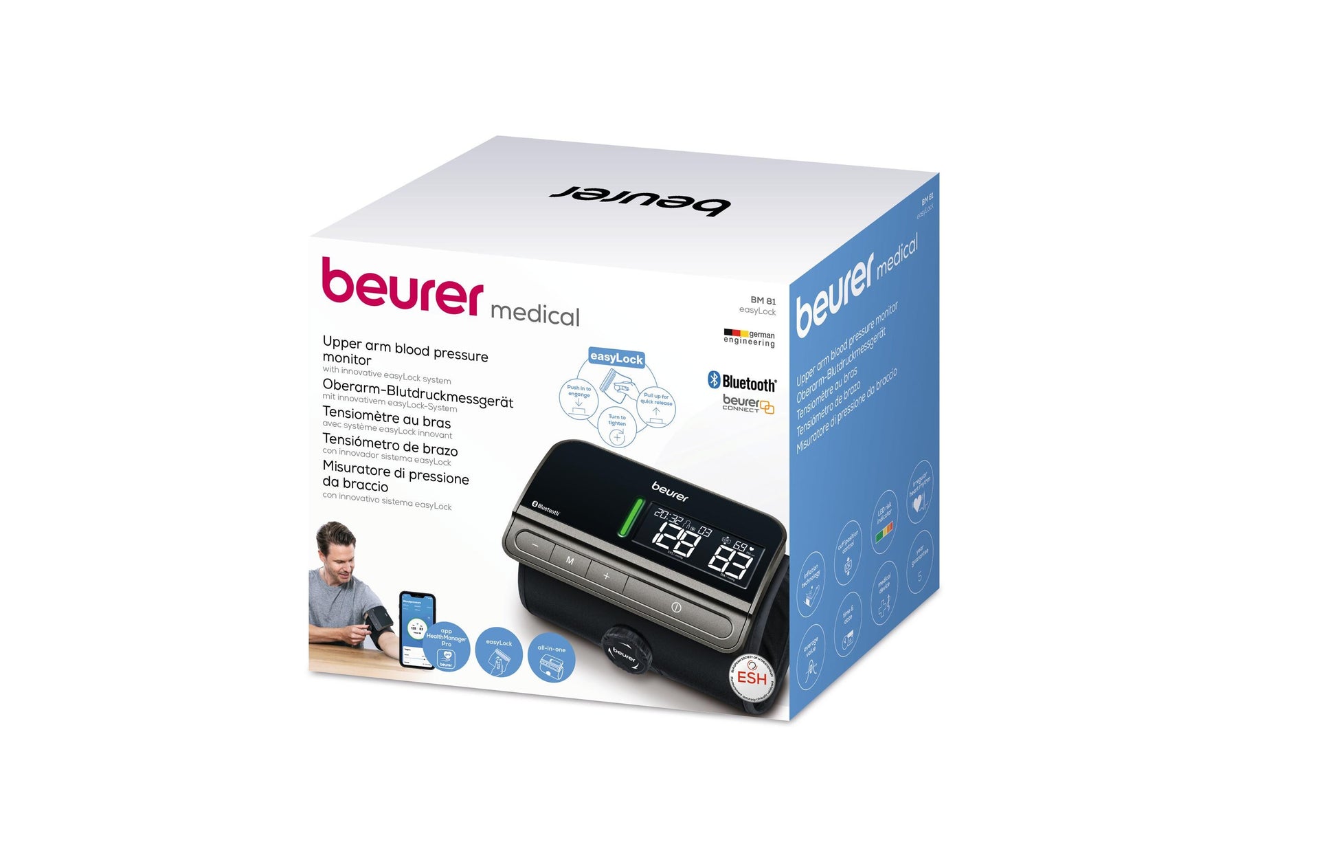 Beurer Blutdruck- / Pulsmessgerät BM81 – Oberarm – 240 Speicher, Bluetooth