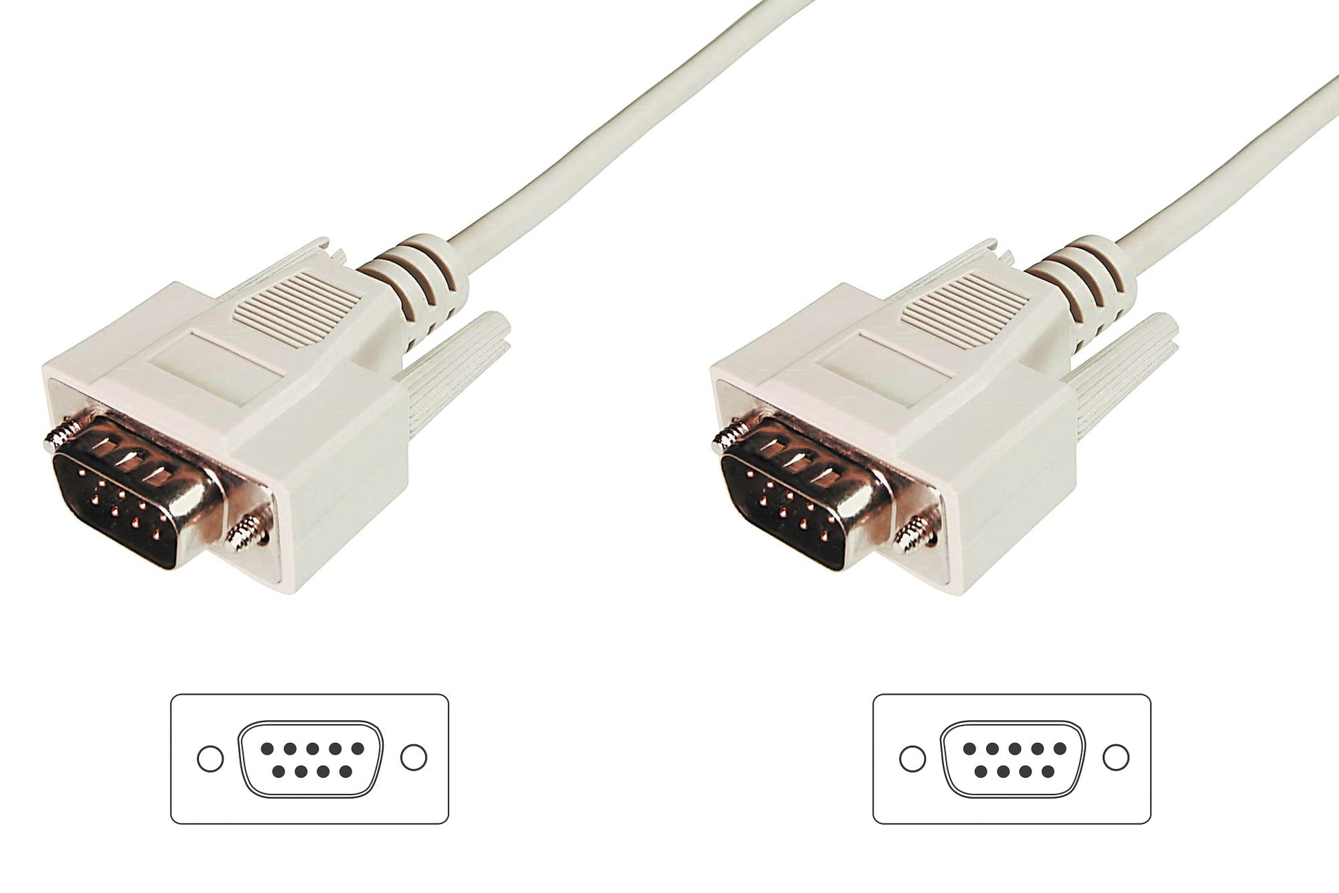 Digitus D-Sub-Kabel D-Sub (DB-25) zu D-Sub (DB-25) – 3 m, männlich zu männlich, Beige