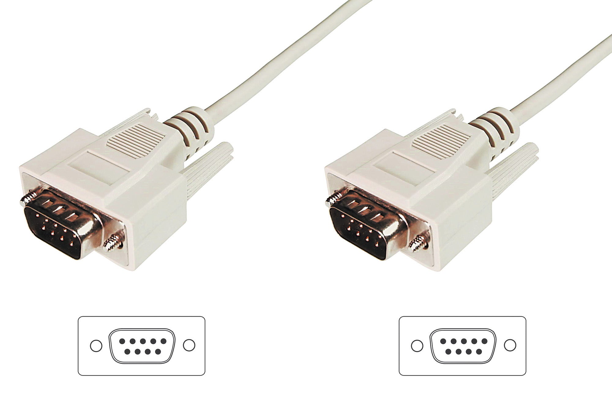 Digitus D-Sub-Kabel D-Sub (DB-25) zu D-Sub (DB-25) – 3 m, männlich zu männlich, Beige