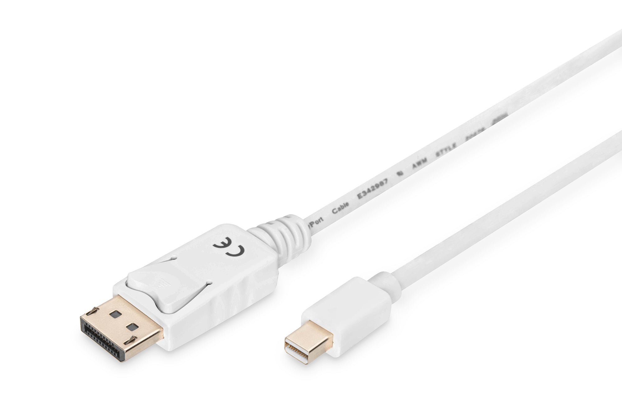 Digitus Mini DisplayPort-DisplayPort Kabel – 2 m, weiss, DisplayPort 1.1a