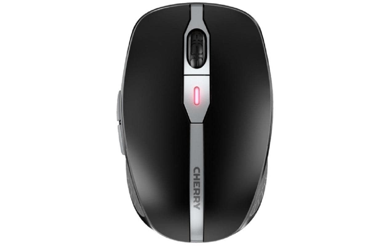 CHERRY MW 9100 Maus – kabellos, Bluetooth + 2,4 GHz, USB-A, 2'400 dpi, 6 Tasten, beidhändig, schwarz