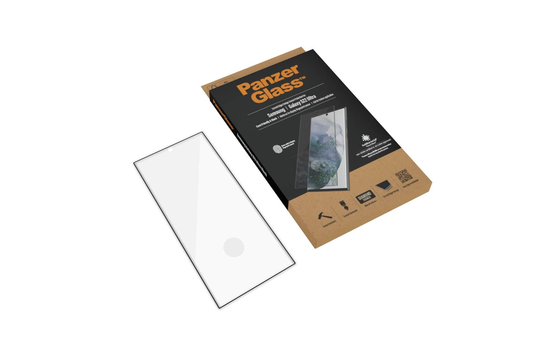 PanzerGlass Displayschutzglas – für Samsung Galaxy S22 Ultra, Hartglas, Transparent – 1er-Pack