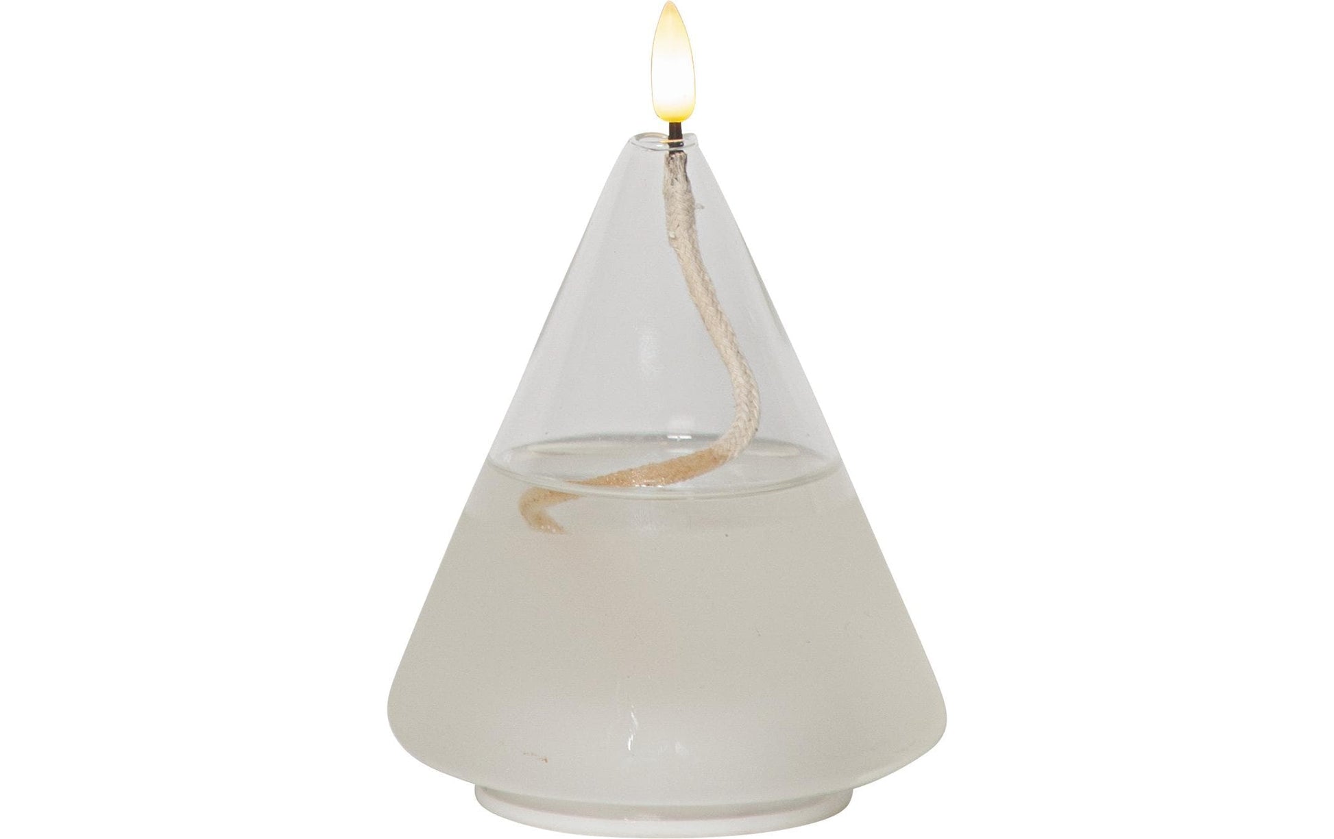 Star Trading Dekolicht Flamme Float – Ø 11 × 15,5 cm, 0,03 W, Warmweiss, Transparent, Flackernd, Timer 6/18h