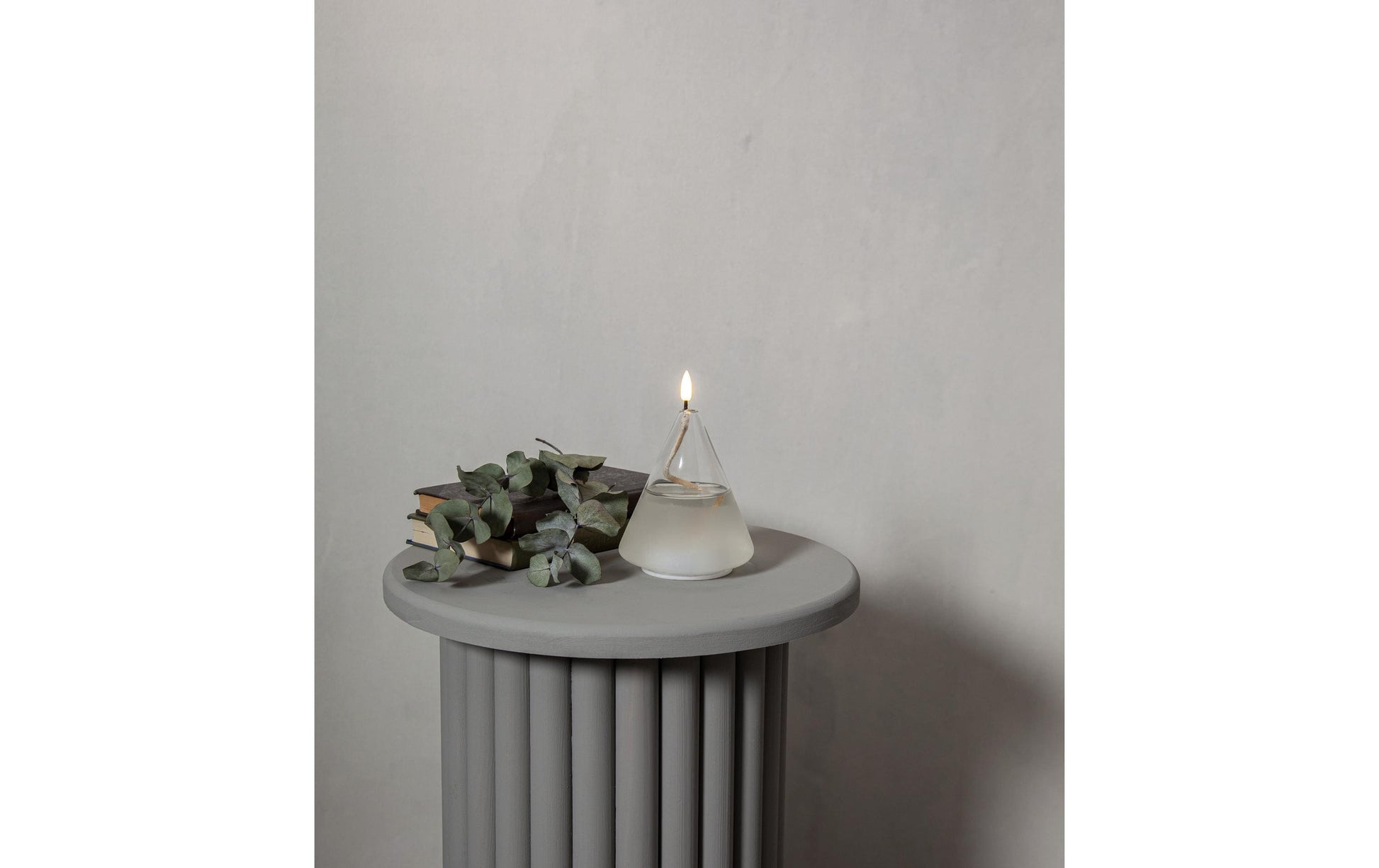 Star Trading Dekolicht Flamme Float – Ø 11 × 15,5 cm, 0,03 W, Warmweiss, Transparent, Flackernd, Timer 6/18h