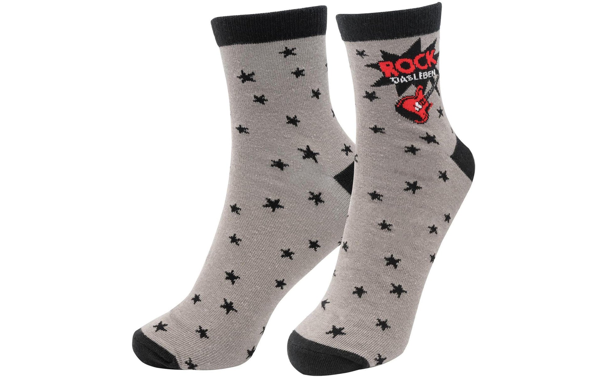 Sheepworld Zaubersocken Rock das Leben – Grösse 41–46, Rot, 80% Baumwolle/15% Nylon/5% Elasthan, 1 Paar