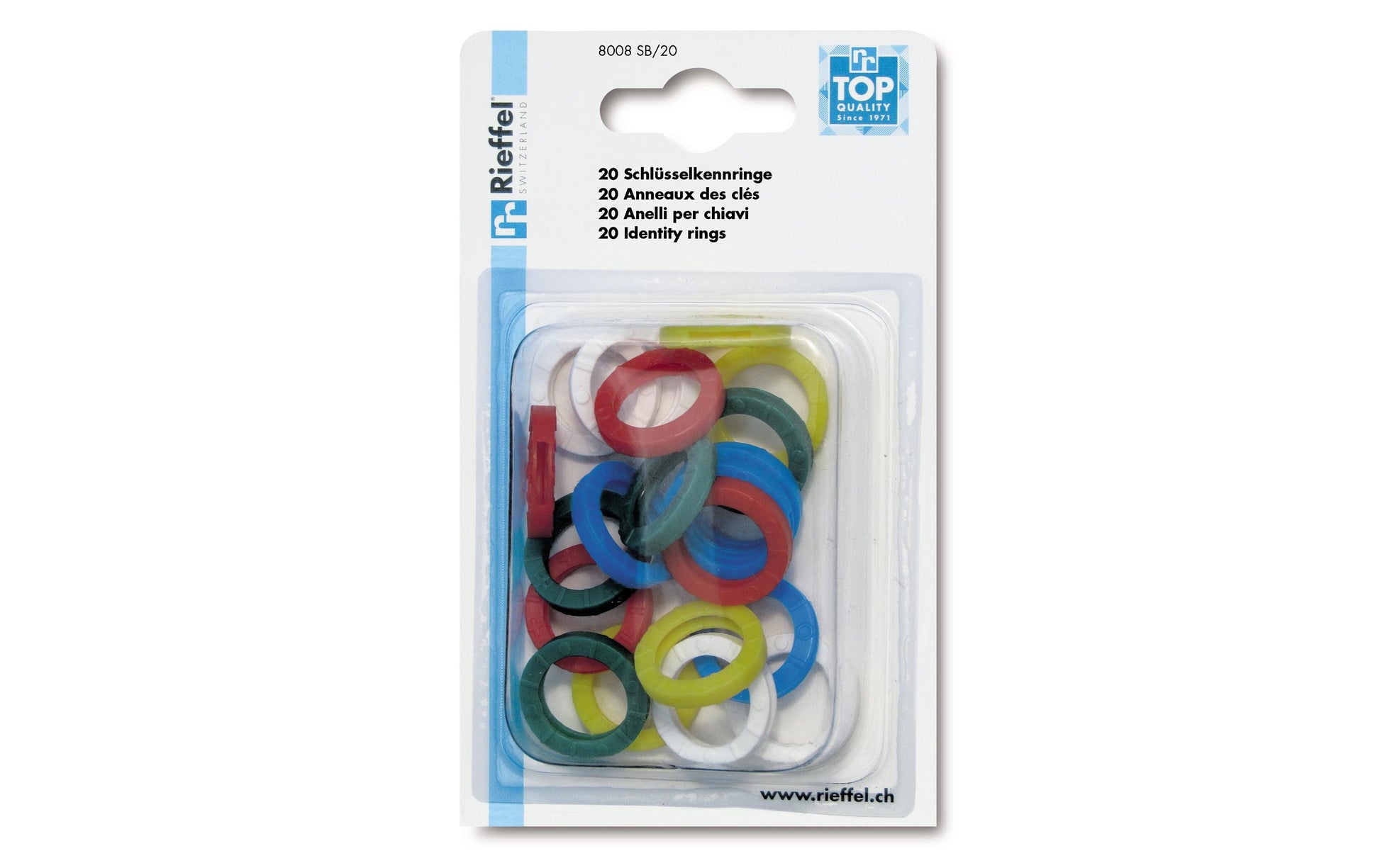 Robert rieffel Rieffel Schlüsselring – Mehrfarbig, Ø 25 mm, 20er-Pack