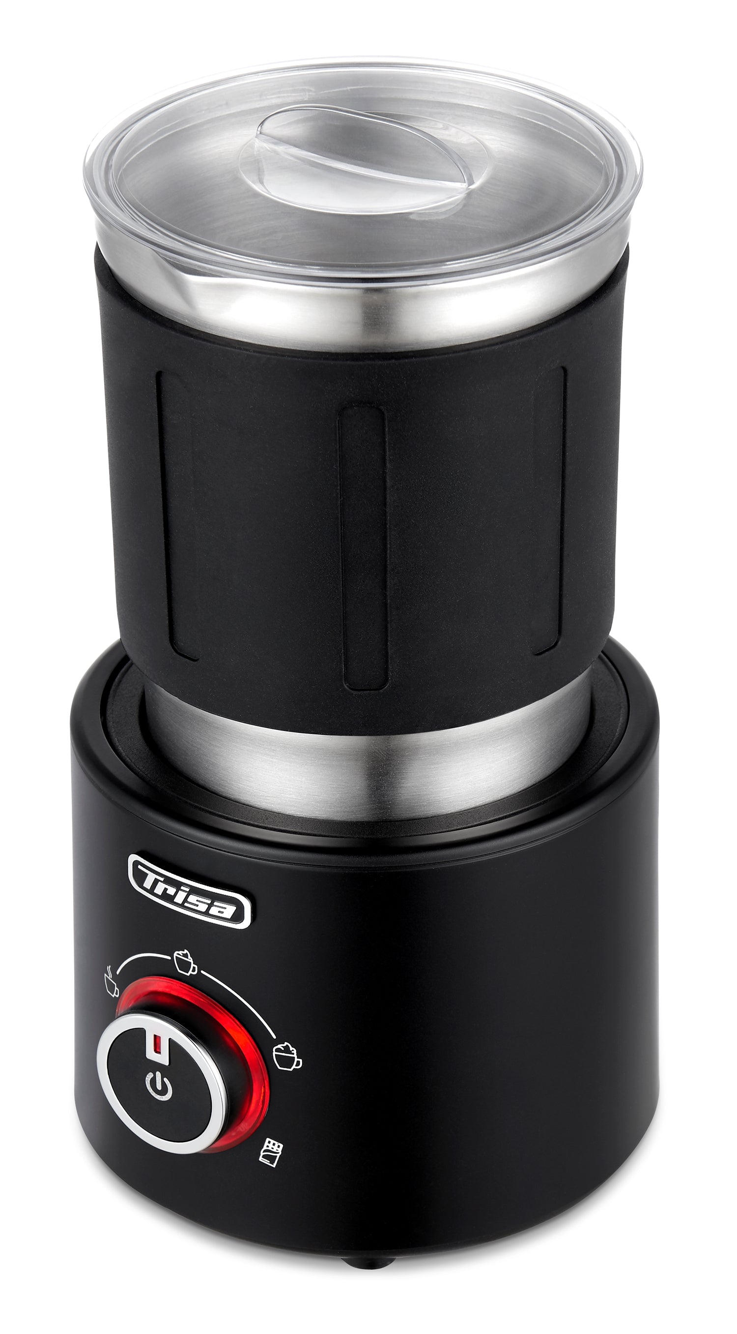 Trisa Milchaufschäumer Milky Air Pro – 400 ml, 650 W, heiss & kalt – schwarz/silber