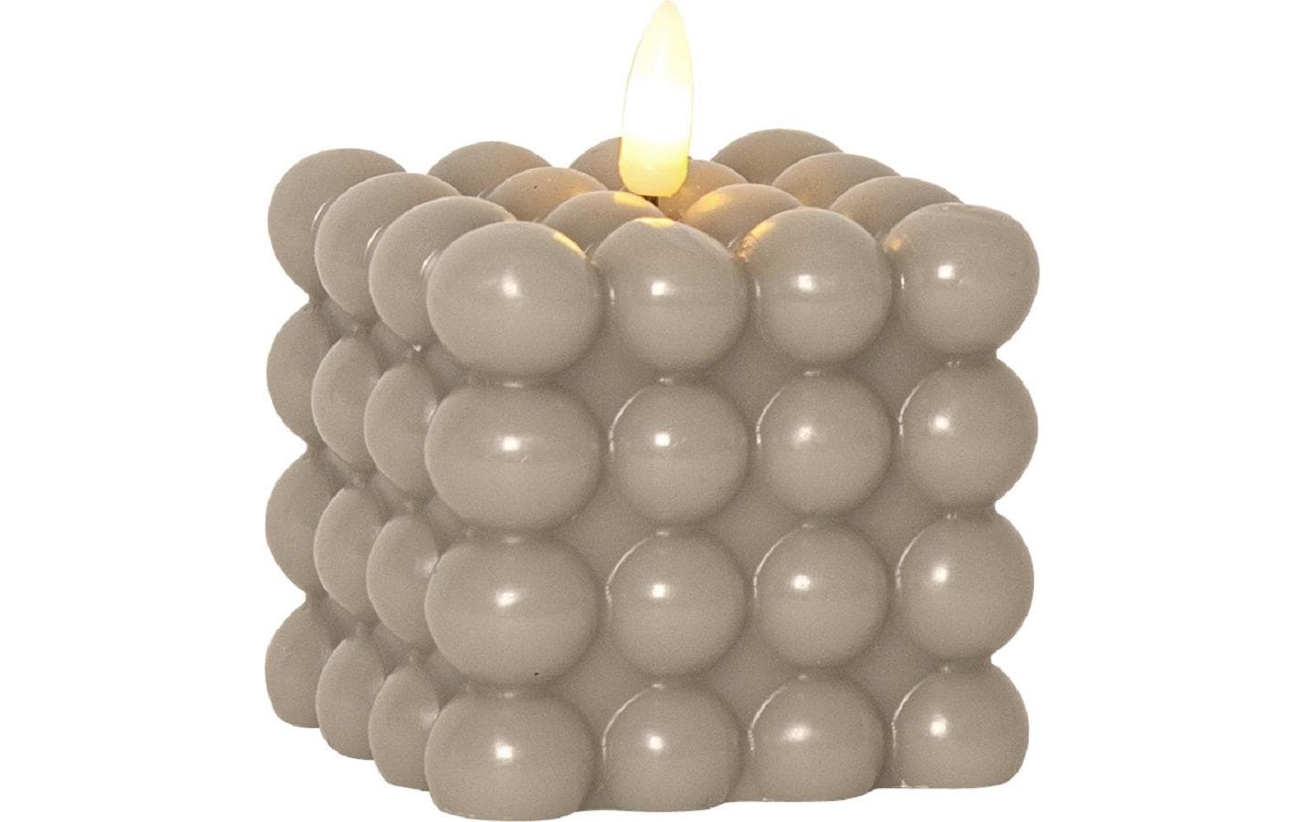 Star Trading LED-Kerze – Ø 7,5 × 9,5 cm – Wachs, beige