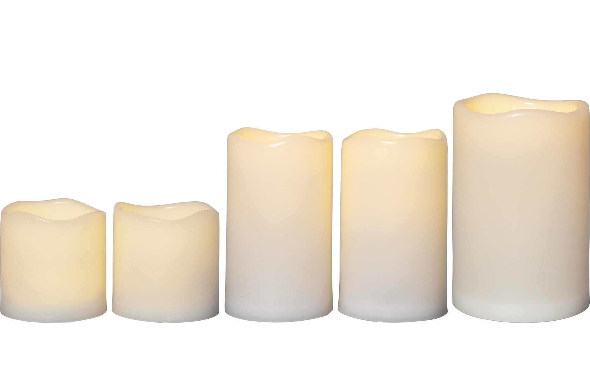 Star Trading LED-Säulenkerze Aussen – Batteriebetrieb – Timer 6/18 h, Flackernd, Fernbedienung – Beige, Kunststoff