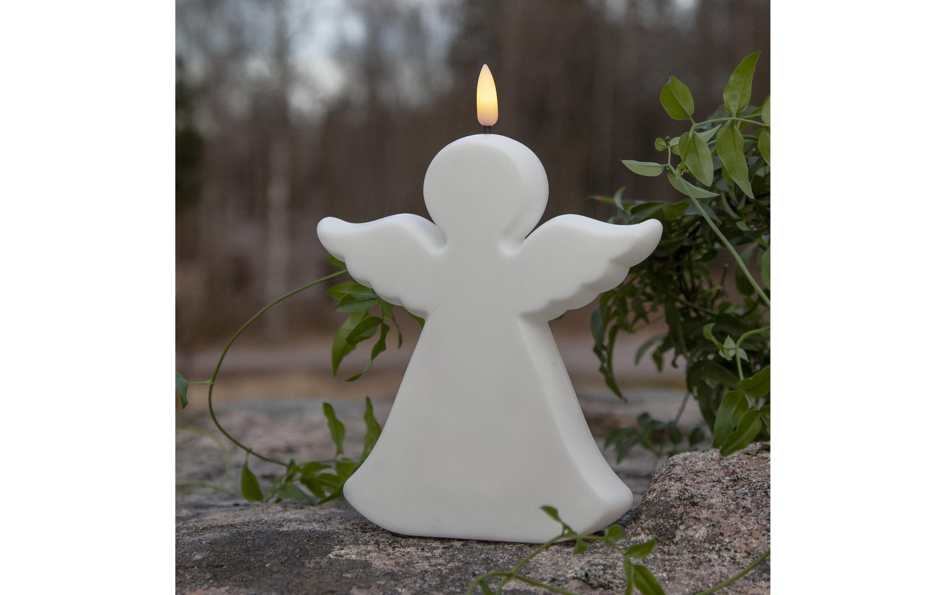 Star Trading Dekorative Aussenleuchte – 18 cm, 0,03 W, Warmweiss, IP44, Batteriebetrieb, Timer, Weiss, Kunststoff