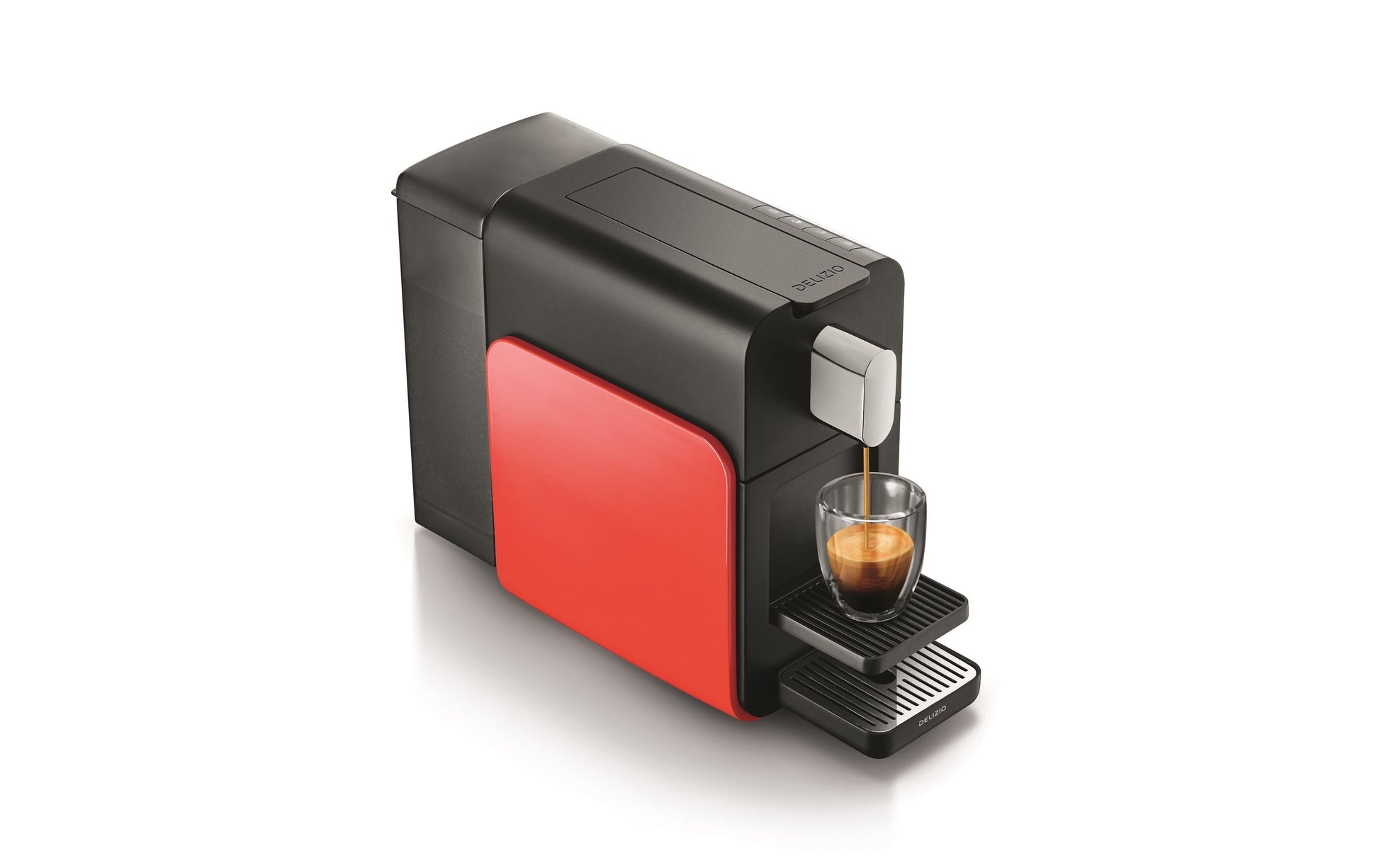Delizio Brava 10196198 Kapselmaschine – für Delizio-Kapseln, 19 bar, 1,3 l, Rot