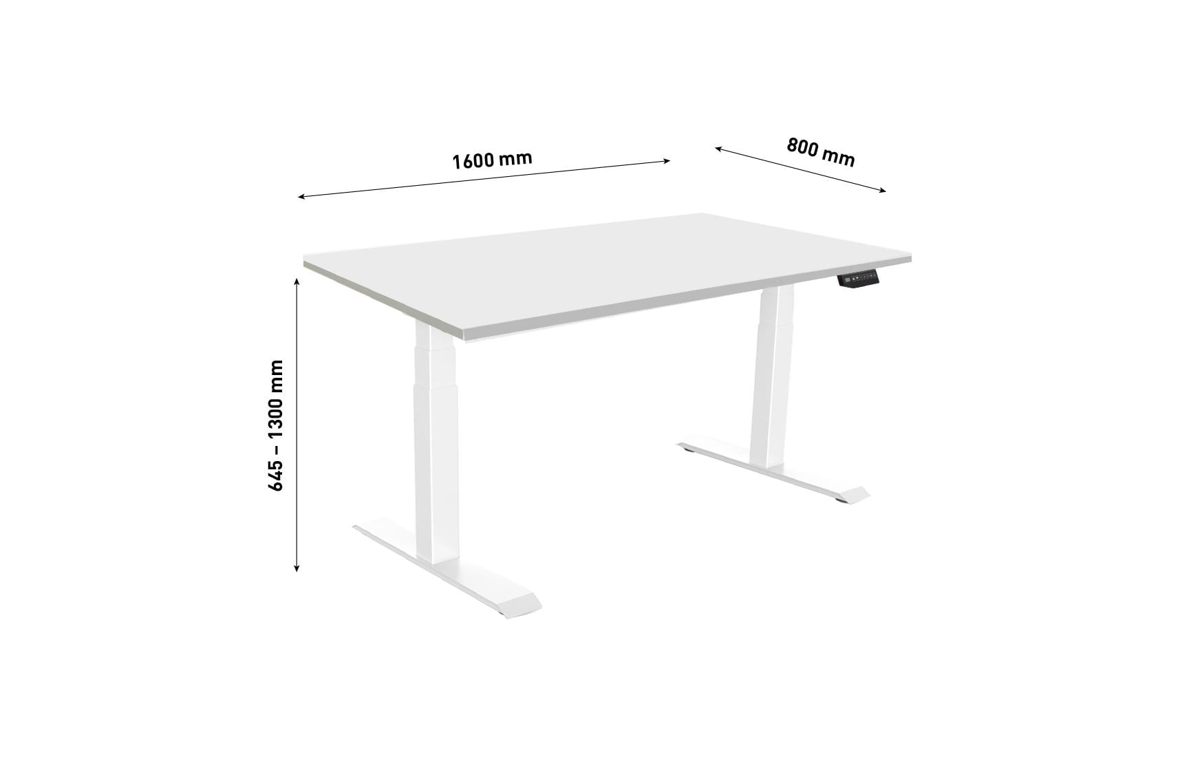 Contini Stehtisch – 160 × 80 × 130 cm – grau – höhenverstellbar