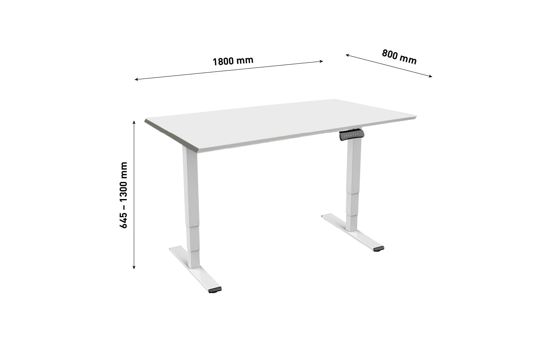 Contini Stehtisch – 180 × 80 × 130 cm – grau – höhenverstellbar