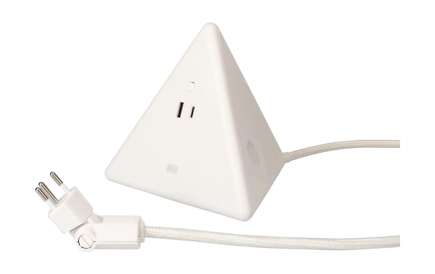 Max Hauri AG Max Hauri – Steckdosenleiste, 2× T13, 1× USB‑A, 1× USB‑C, 2,5 m, Stecker T12, weiss, ohne Schalter